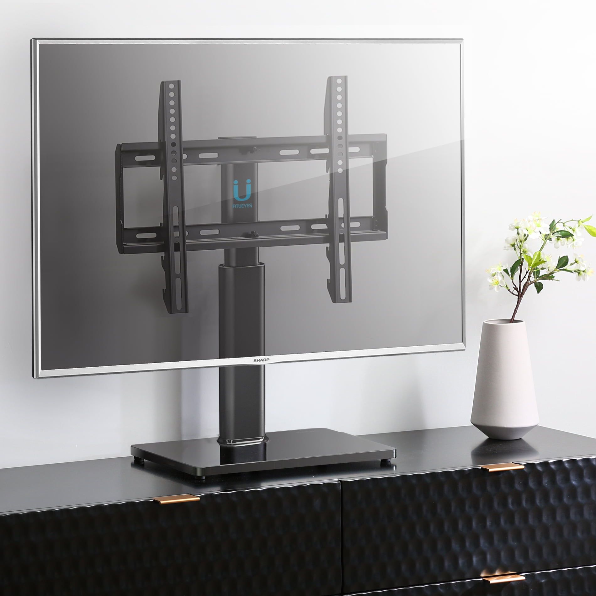 Fitueyes Swivel Tv Stand With Mount For Up To 50 Inch Samsung Vizio Led Throughout Led Tv Stands With Outlet (Gallery 13 of 20)