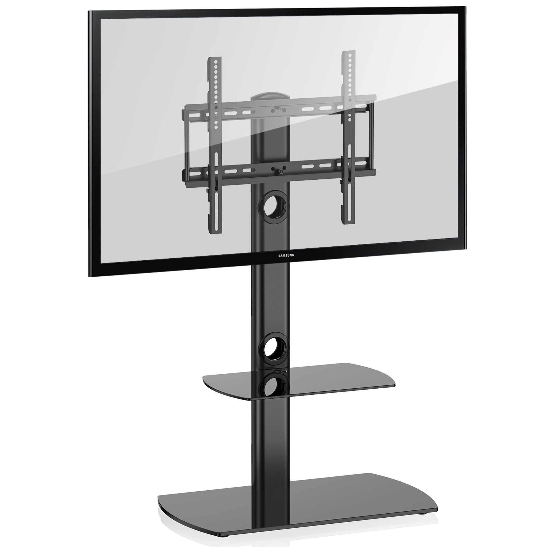 Fitueyes Universal Floor Tv Stand With Swivel Mount Height Adjustable With Universal Floor Tv Stands (Gallery 12 of 20)
