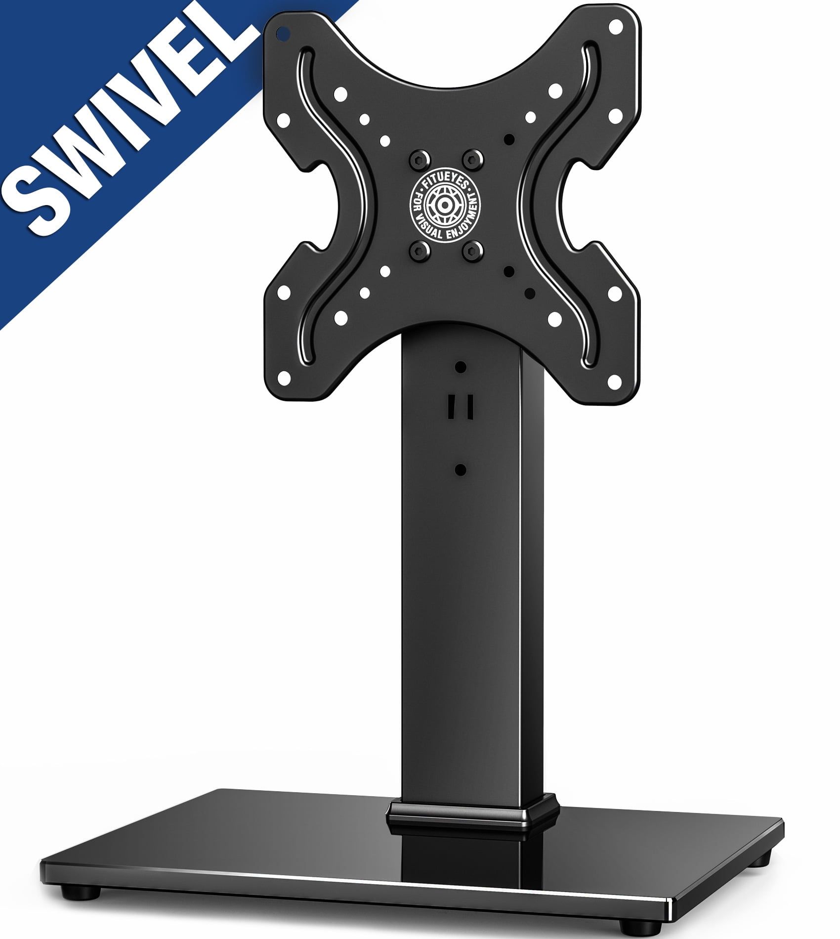 Fitueyes Universal Tv Stand Tabletop Tv Base With Swivel Mount For 19 Pertaining To Universal Tabletop Tv Stands (View 6 of 20)
