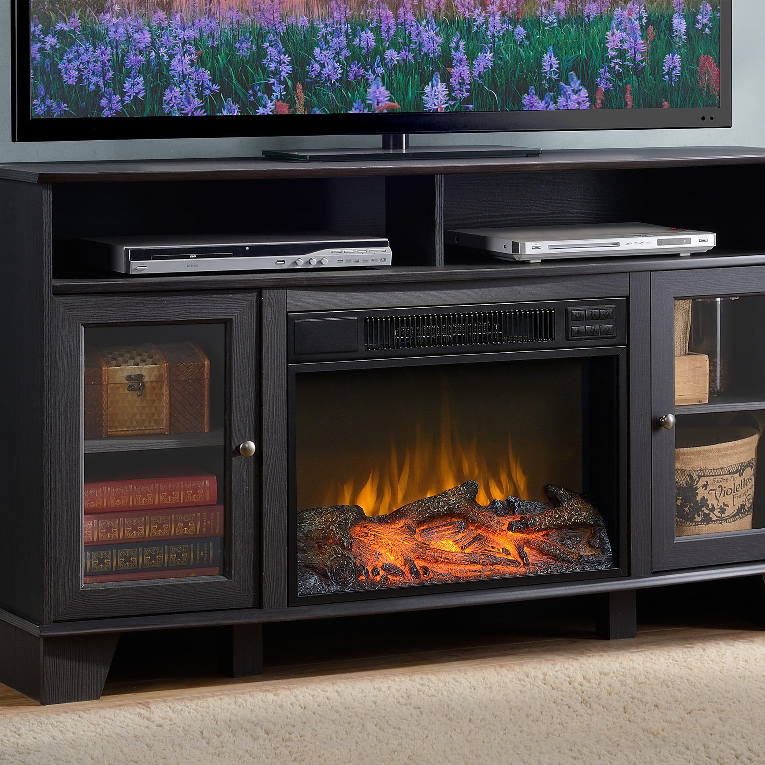 Flamelux Wilson Media Electric Fireplace And 54" In Tv Stand In With Regard To Tv Stands With Electric Fireplace (Gallery 13 of 20)