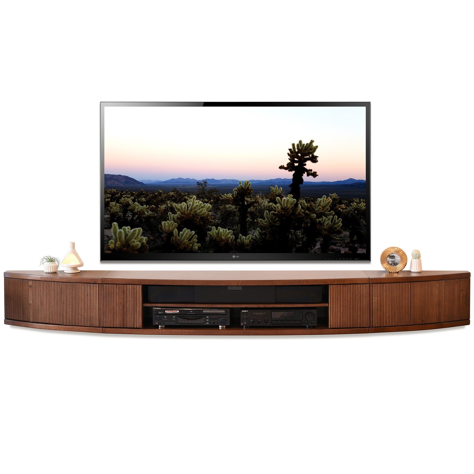 Floating Tv Stand Mid Century Modern Entertainment Center – Arc – Moch Inside Mid Century Entertainment Centers (View 10 of 20)