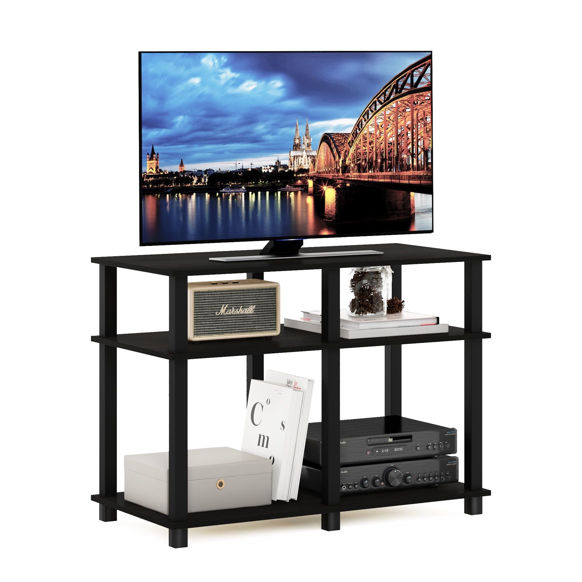 Furinno Romain Turn N Tube Tv Stand For Tv Up To 40 Inch, Espresso Inside Romain Stands For Tvs (Gallery 1 of 20)