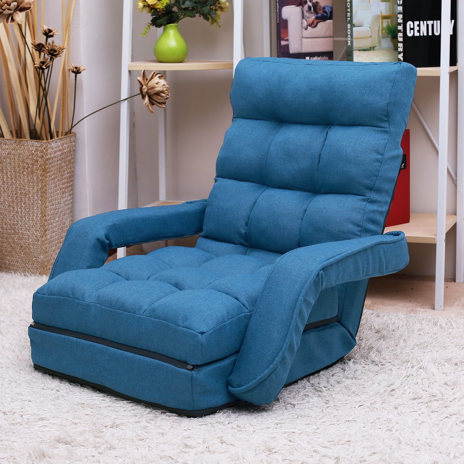 Furniture 2 In 1 Folding Lazy Sofa Lounger Floor Gaming Armchair Bed With 2 In 1 Foldable Sofas (View 9 of 20)