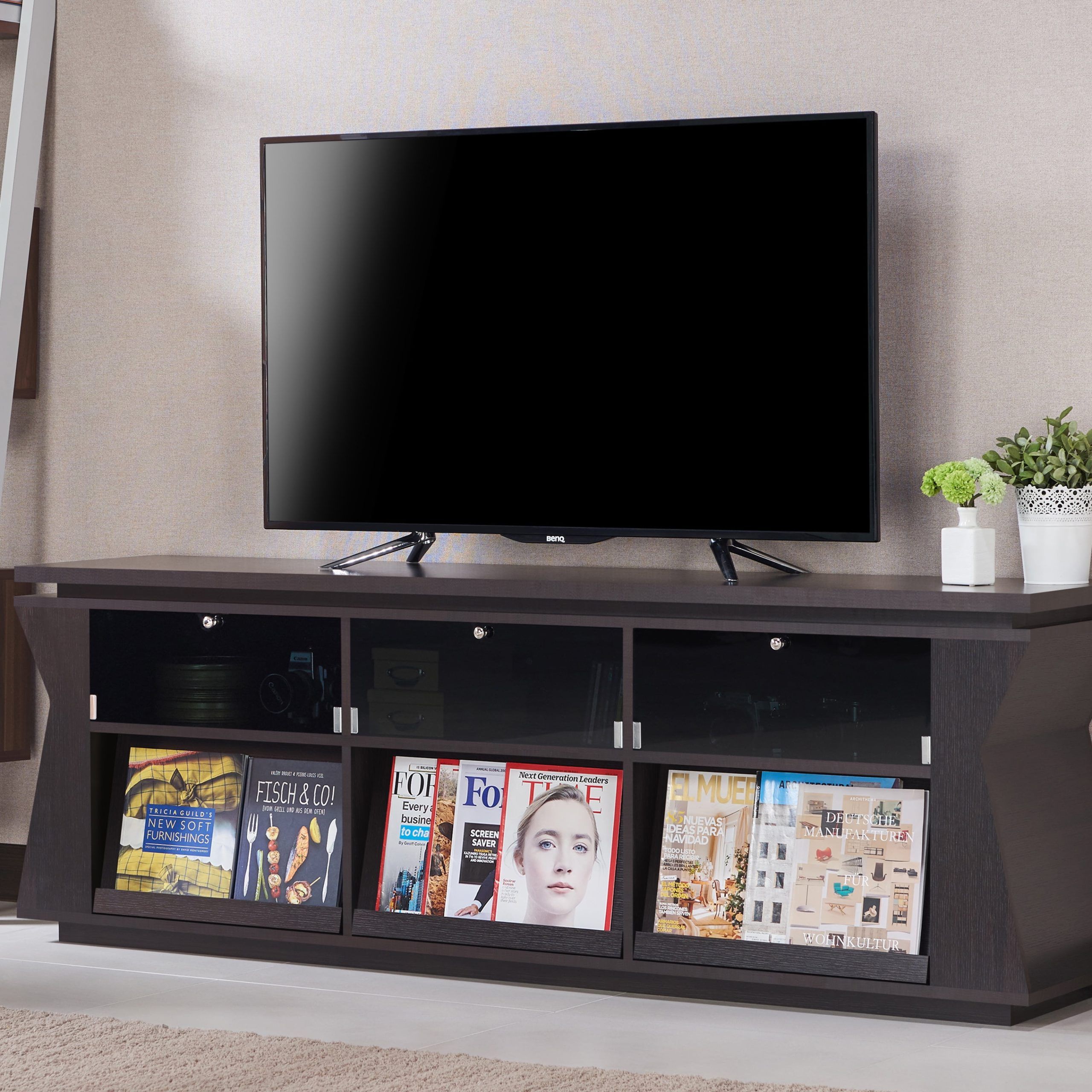 Furniture Of America Forman Multi Storage Tv Stand, 70", Espresso With Regard To Cafe Tv Stands With Storage (Gallery 2 of 20)