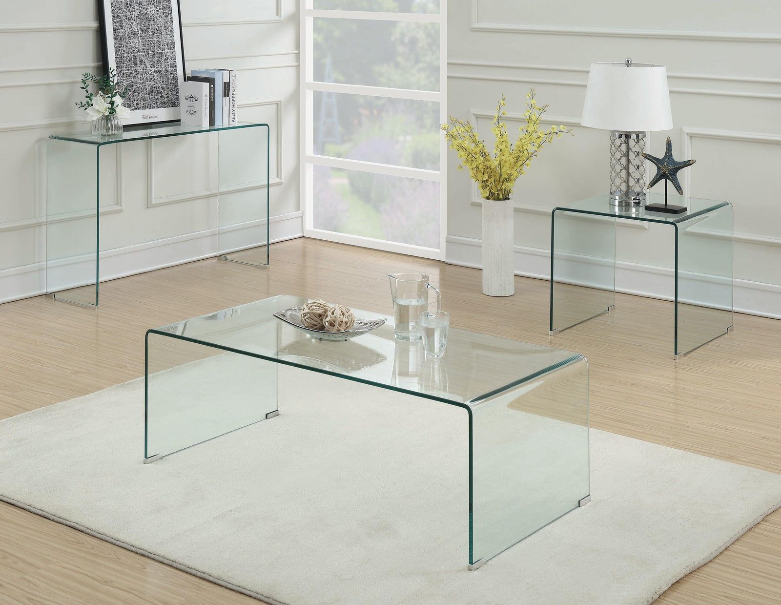 G705328 Contemporary Clear Coffee Table Ornate Furniture Regarding Clear Rectangle Center Coffee Tables (Gallery 3 of 20)