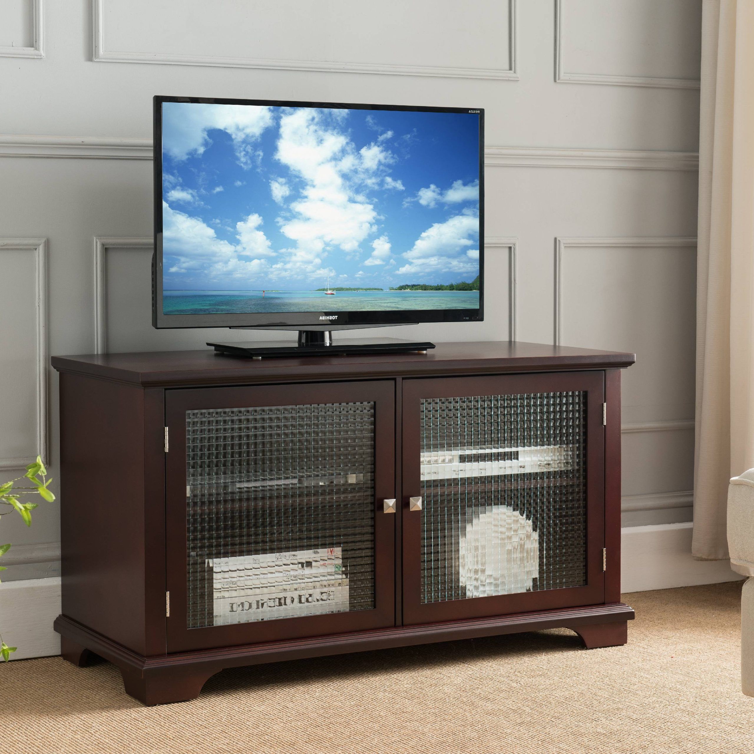 Glass Tv Console Cabinet – Glass Designs Regarding Glass Shelves Tv Stands (View 19 of 20)