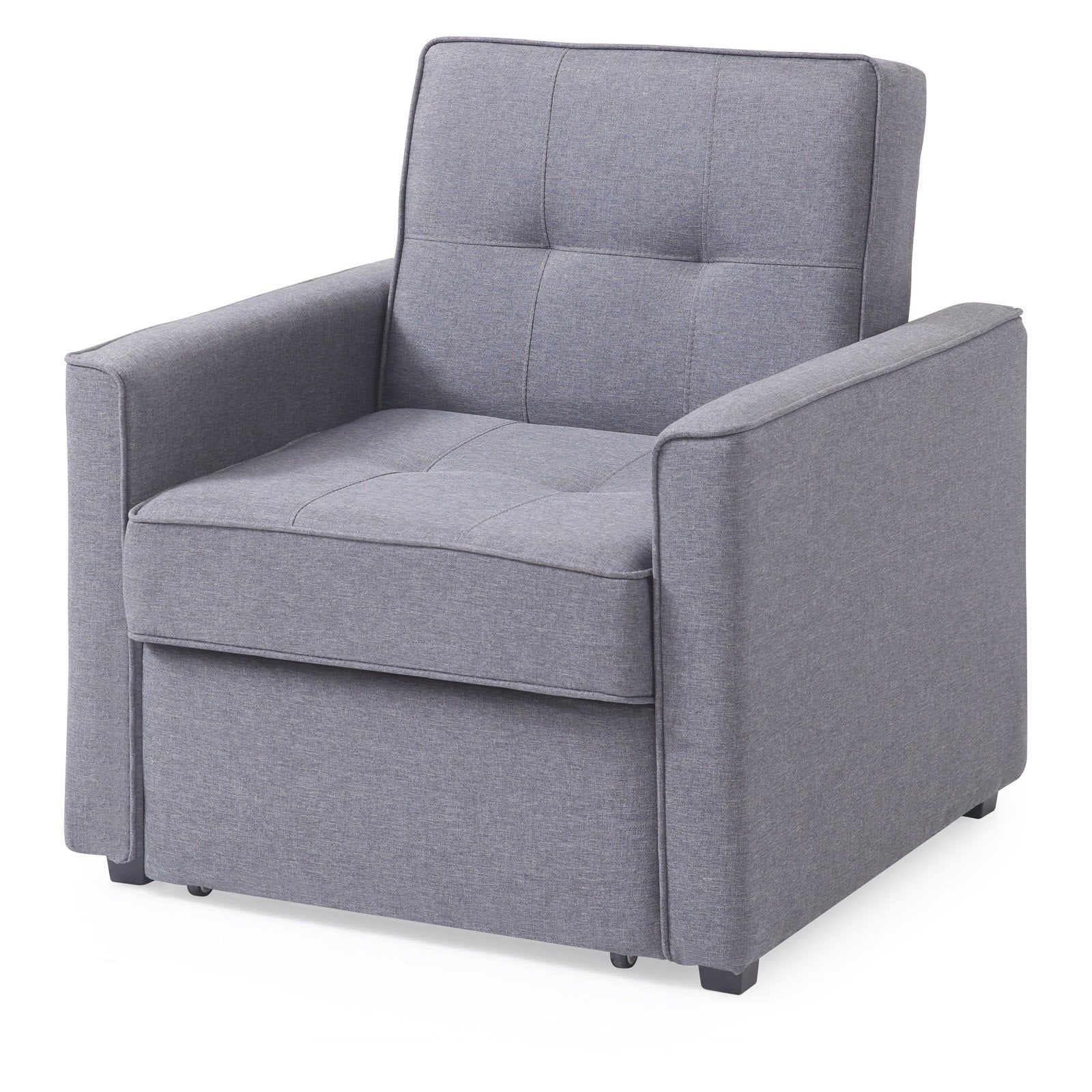 Gold Sparrow Chandler Gray Convertible Arm Chair Bed – Walmart For Convertible Light Gray Chair Beds (Gallery 4 of 20)