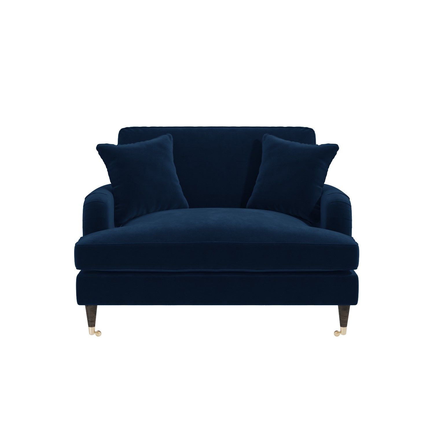 Grade A2 – Navy Blue Velvet Loveseat – Payton – Furniture123 With Small Love Seats In Velvet (View 14 of 21)