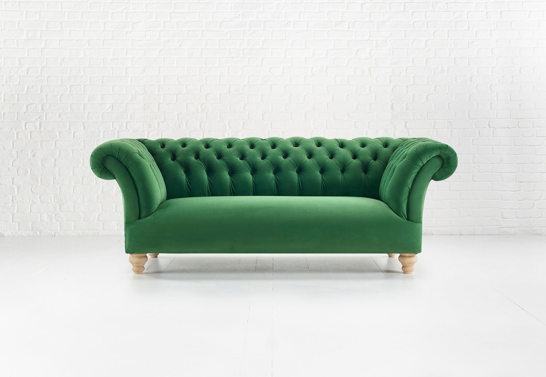 Green Velvet Sofas | Distinctive Chesterfields Uk In 75" Green Velvet Sofas (View 9 of 20)