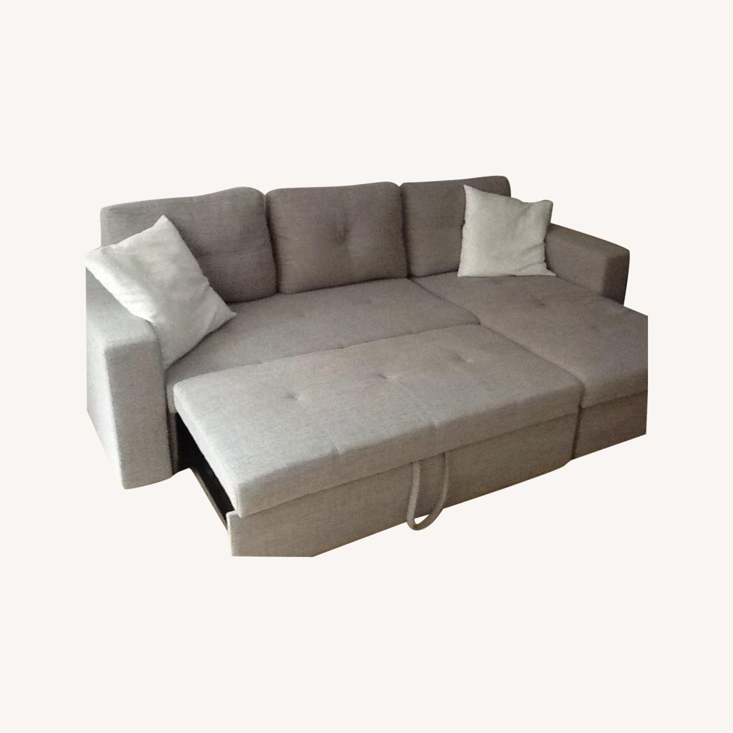 Grey Pull Out Sleeper Sofa – Aptdeco Pertaining To 3 In 1 Gray Pull Out Sleeper Sofas (View 6 of 20)