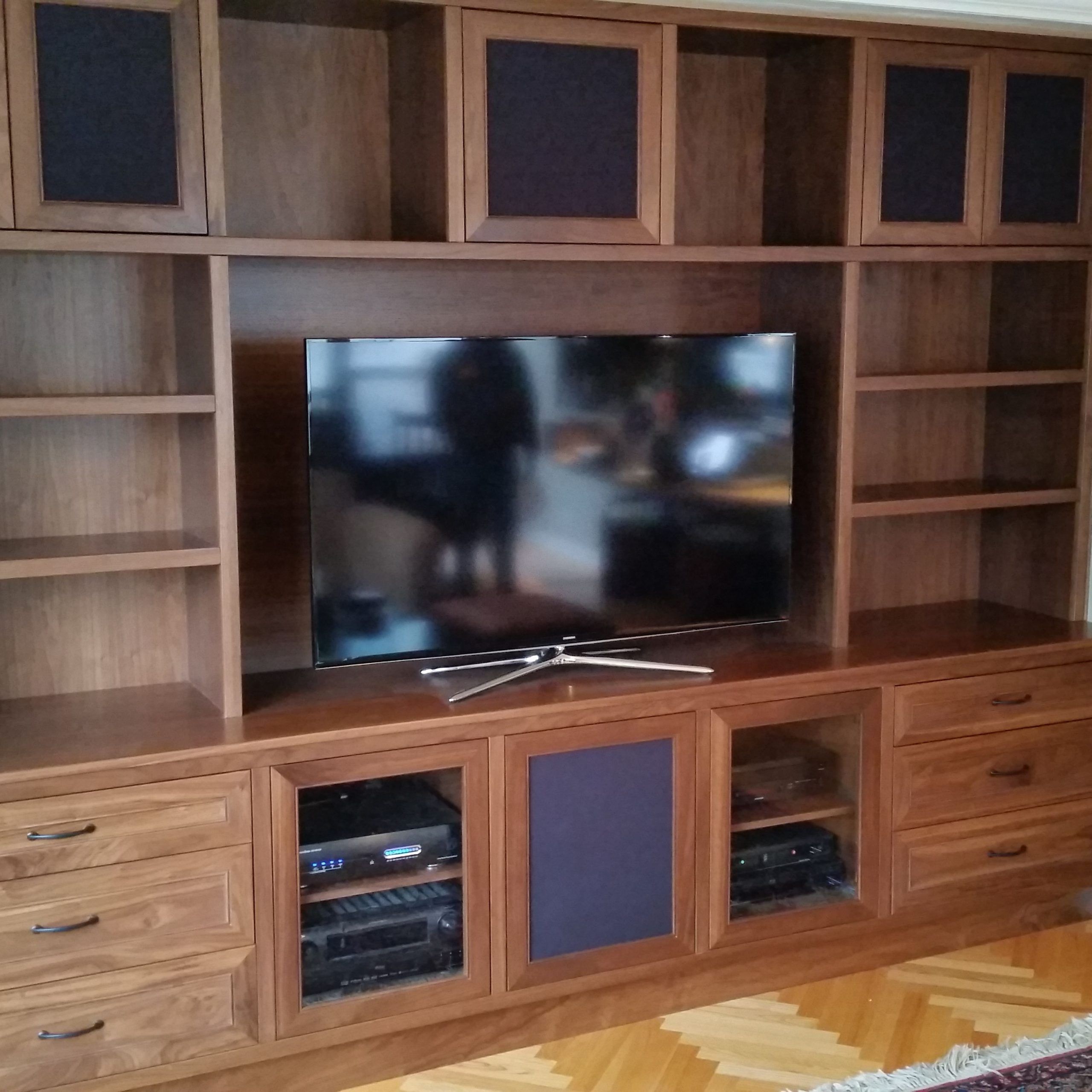 Hand Crafted Walnut Entertainment Centerscompetitive Woodcraft With Regard To Walnut Entertainment Centers (View 5 of 20)