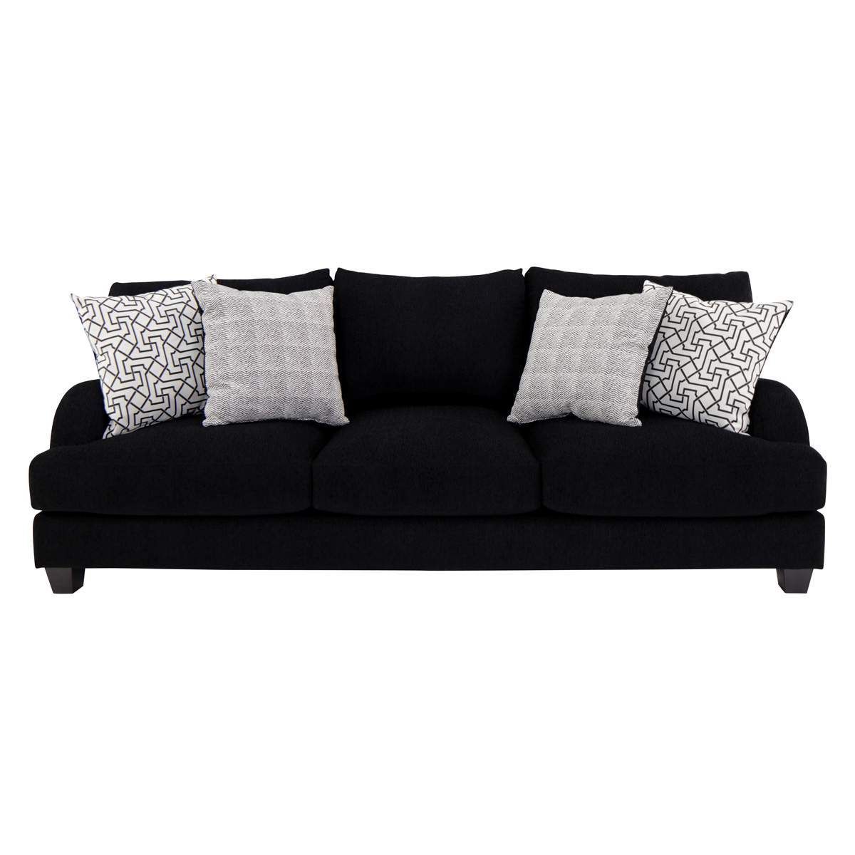 Harlow Sofa – Ebony | Black Fabric Sofa | Jerome's | Black Fabric Sofa Within Traditional Black Fabric Sofas (View 15 of 21)