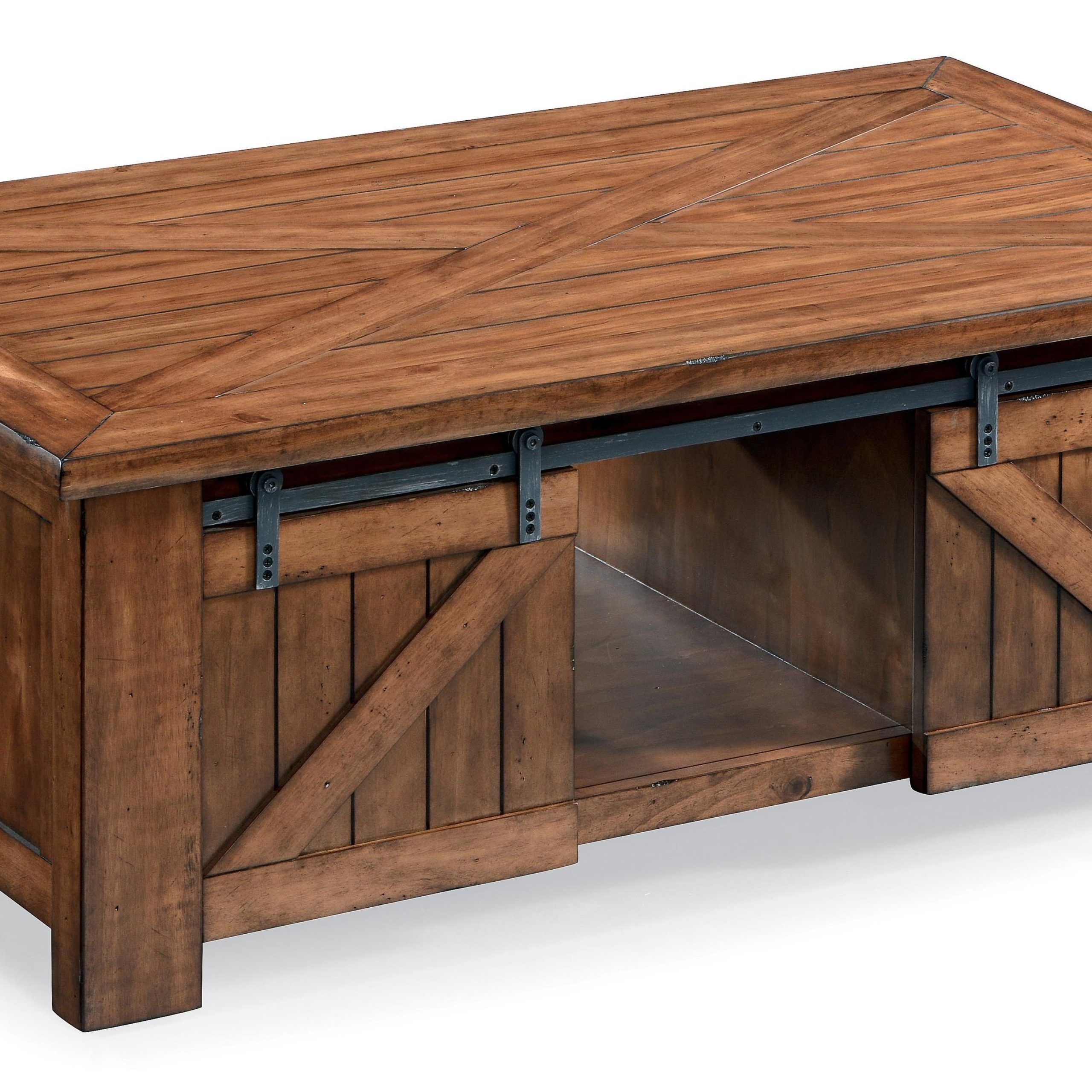 Harper Farm Country Industrial Rectangular Lift Top Cocktail Table With Inside Coffee Tables With Storage And Barn Doors (View 4 of 20)