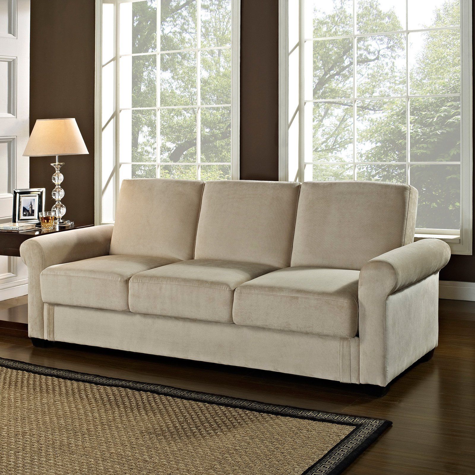 Have To Have It. Serta Dream Convertible Thomas Sofa – Light Brown Regarding 8 Seat Convertible Sofas (Gallery 2 of 20)