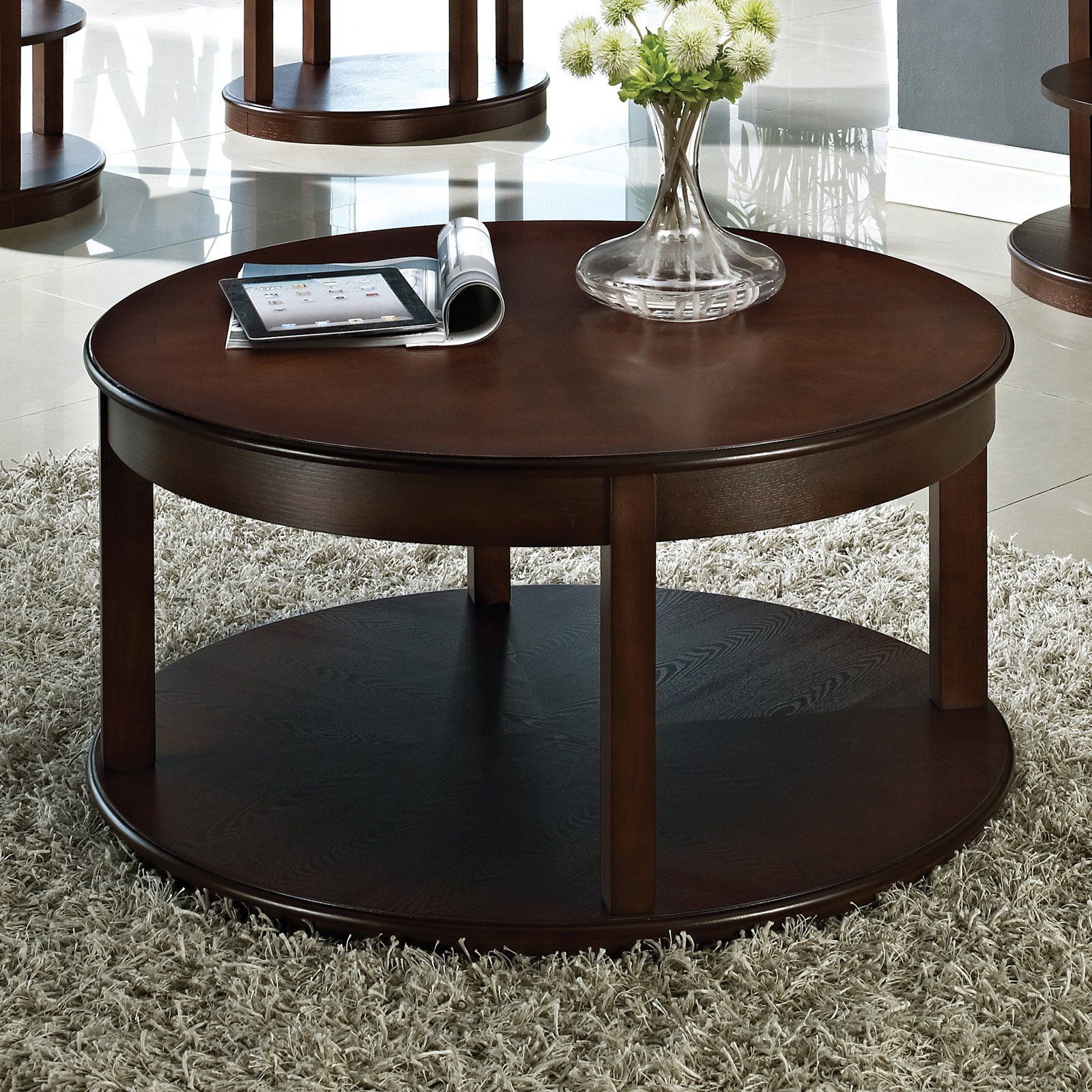 Have To Have It. Steve Silver Crestview Round Espresso Wood Spinning Inside Espresso Wood Finish Coffee Tables (Gallery 8 of 21)