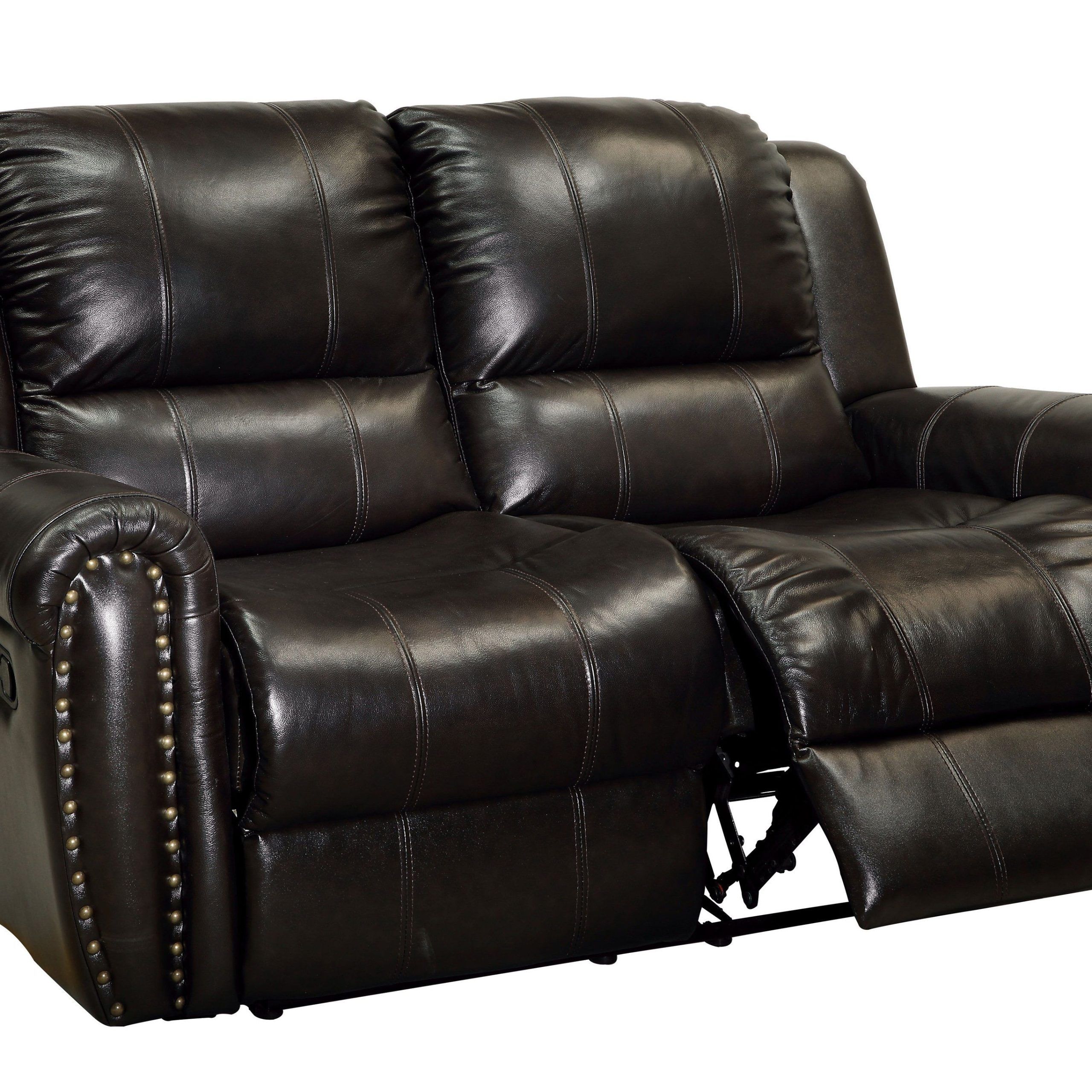 Hennigan Transitional Top Grain Leather Match Reclining Loveseat In For Top Grain Leather Loveseats (Gallery 12 of 20)