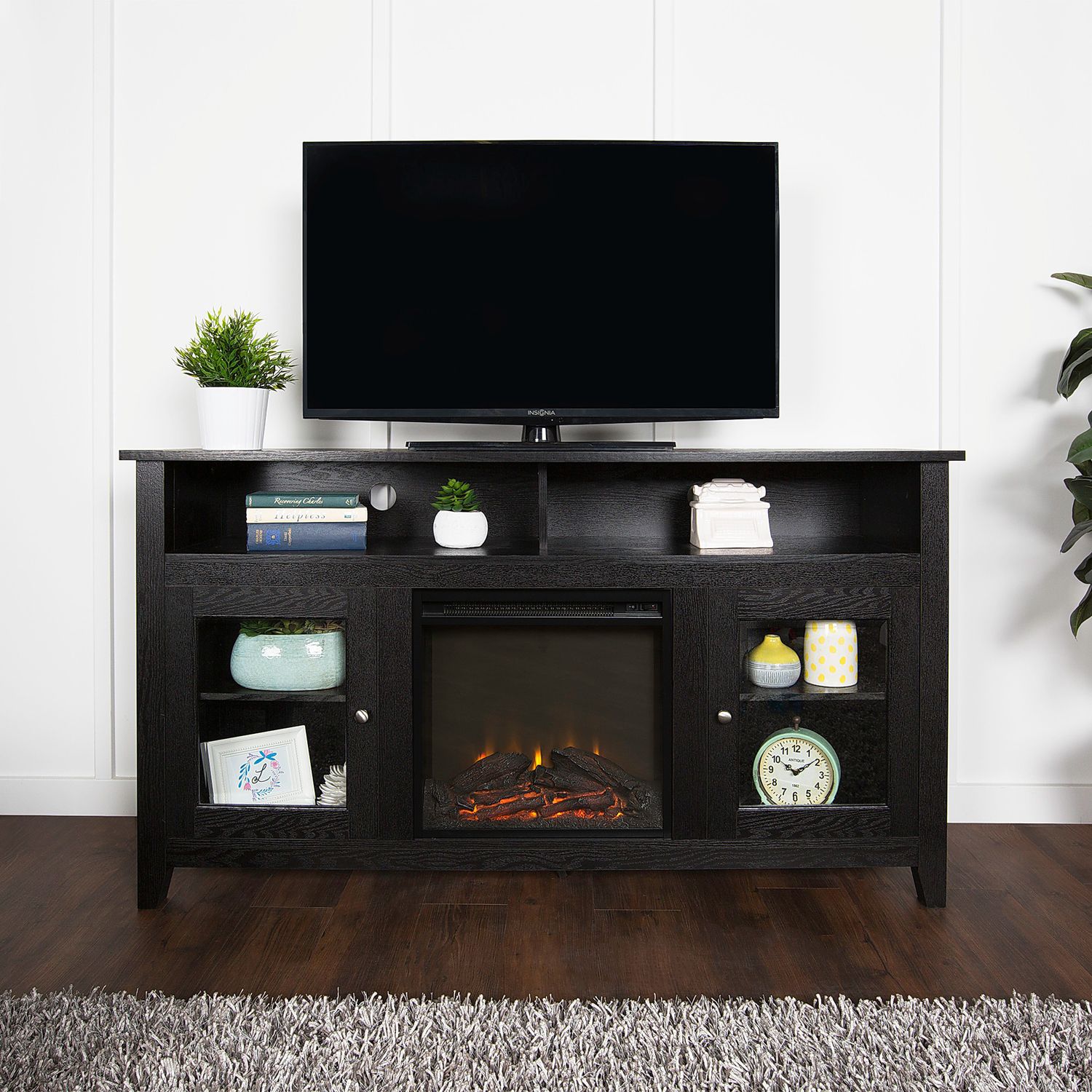 Highboy Wood Fireplace Tv Stand – Pier1 In Wood Highboy Fireplace Tv Stands (Gallery 13 of 20)