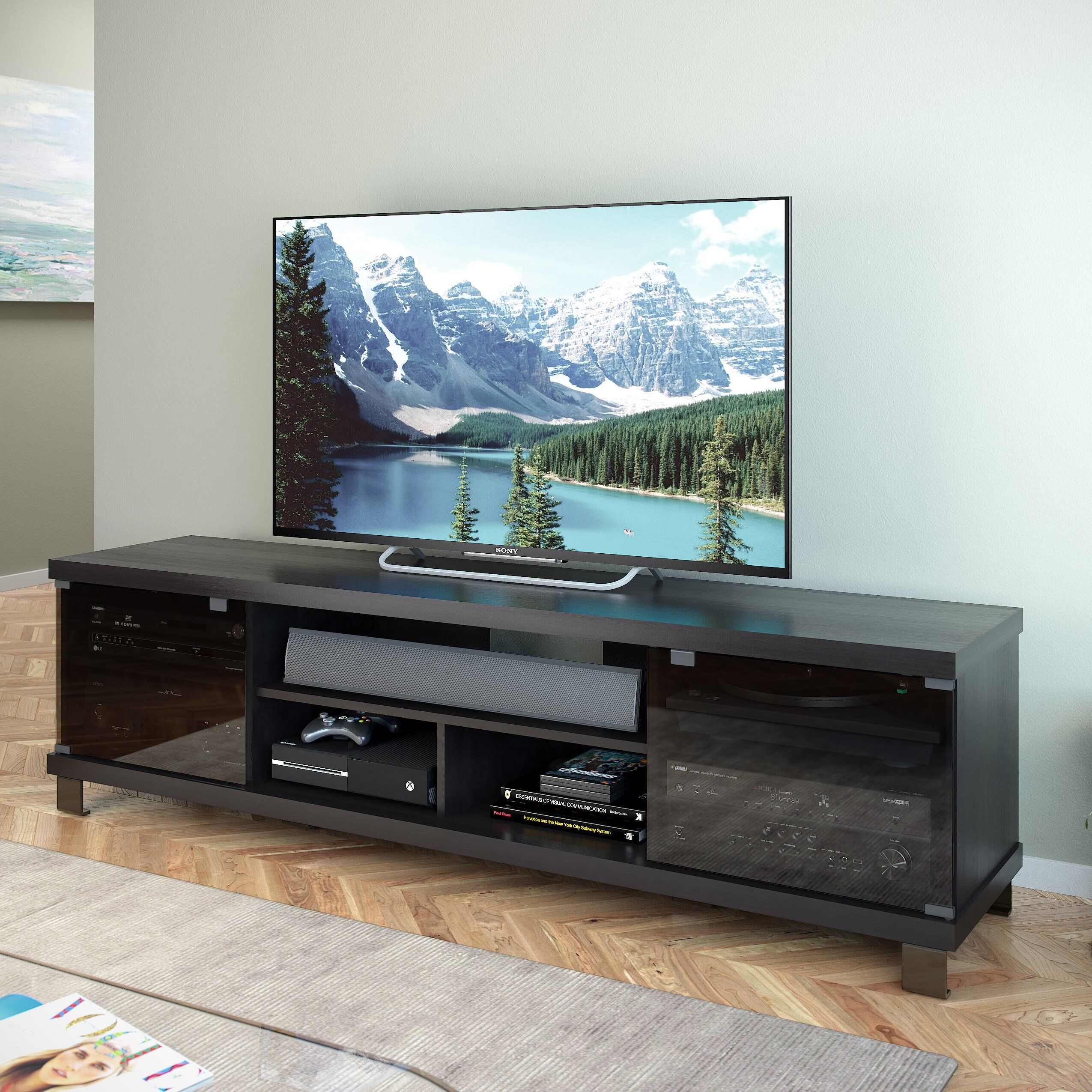 Holland Extra Wide Tv Stand | Wayfair In Wide Entertainment Centers (Gallery 7 of 20)