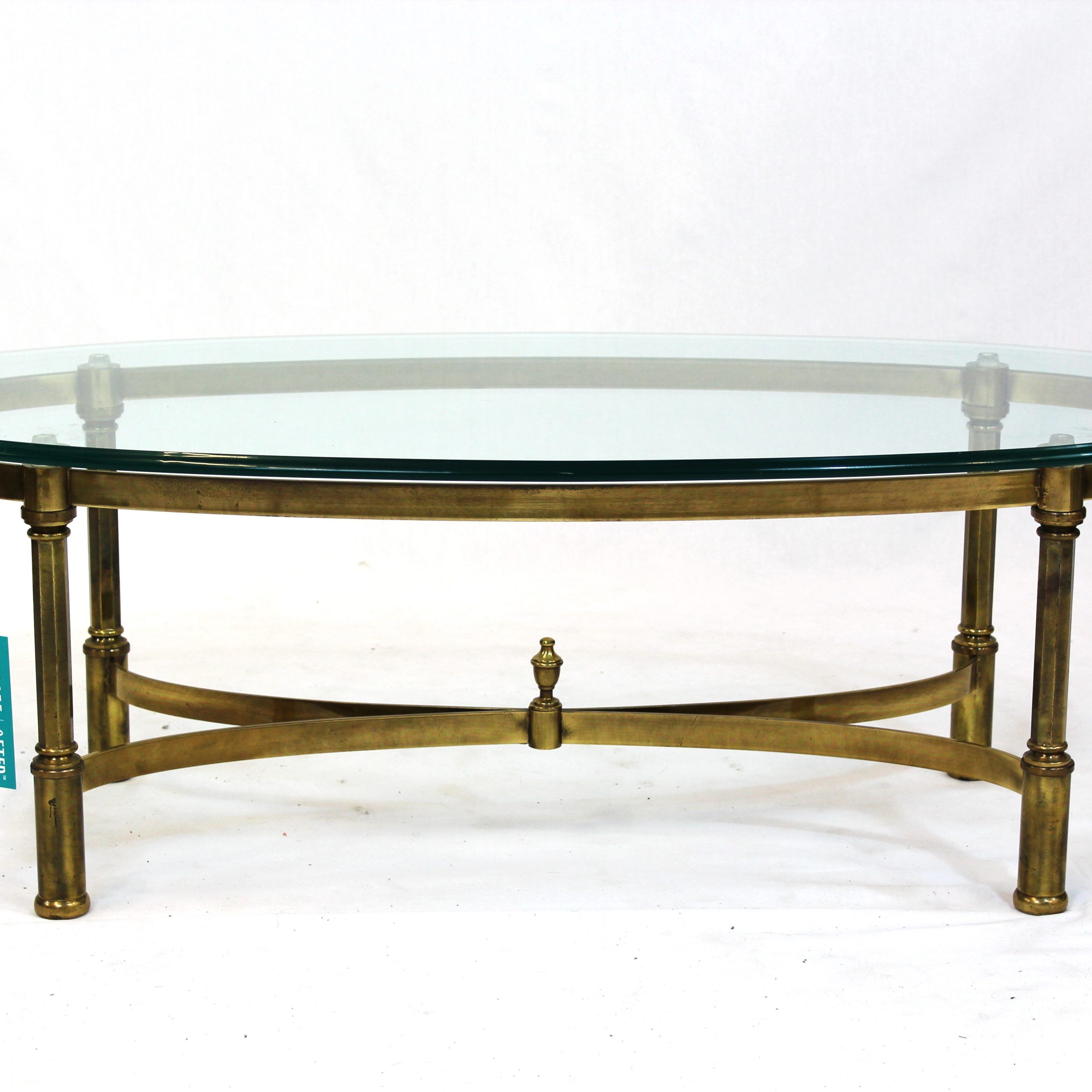 Hollywood Regency Brass Coffee Table – Furniture Basix Pertaining To Regency Cain Steel Coffee Tables (Gallery 10 of 21)