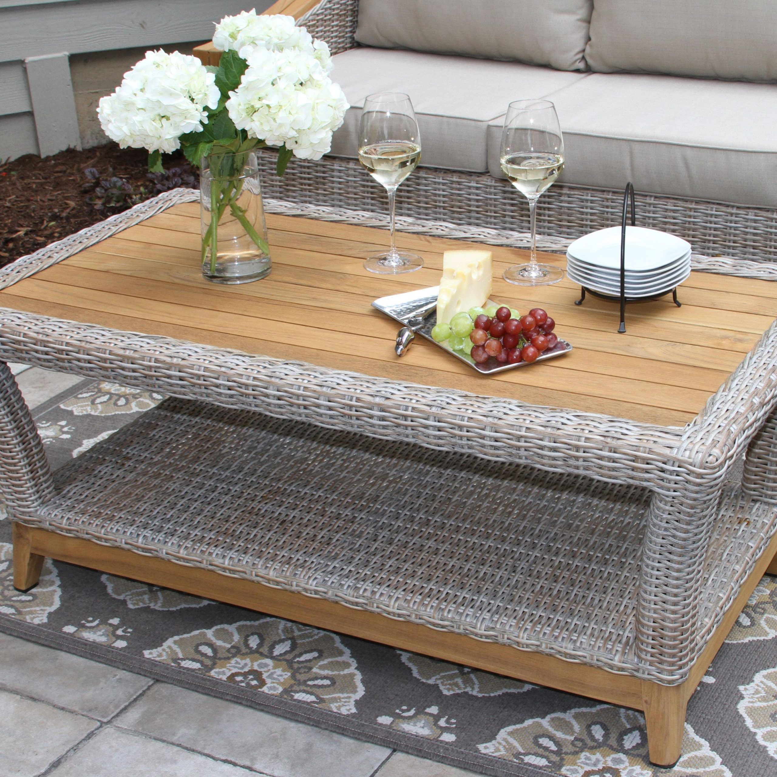 How To Decorate An Outdoor Coffee Table – Coffee Table Decor Throughout Modern Outdoor Patio Coffee Tables (Gallery 9 of 20)