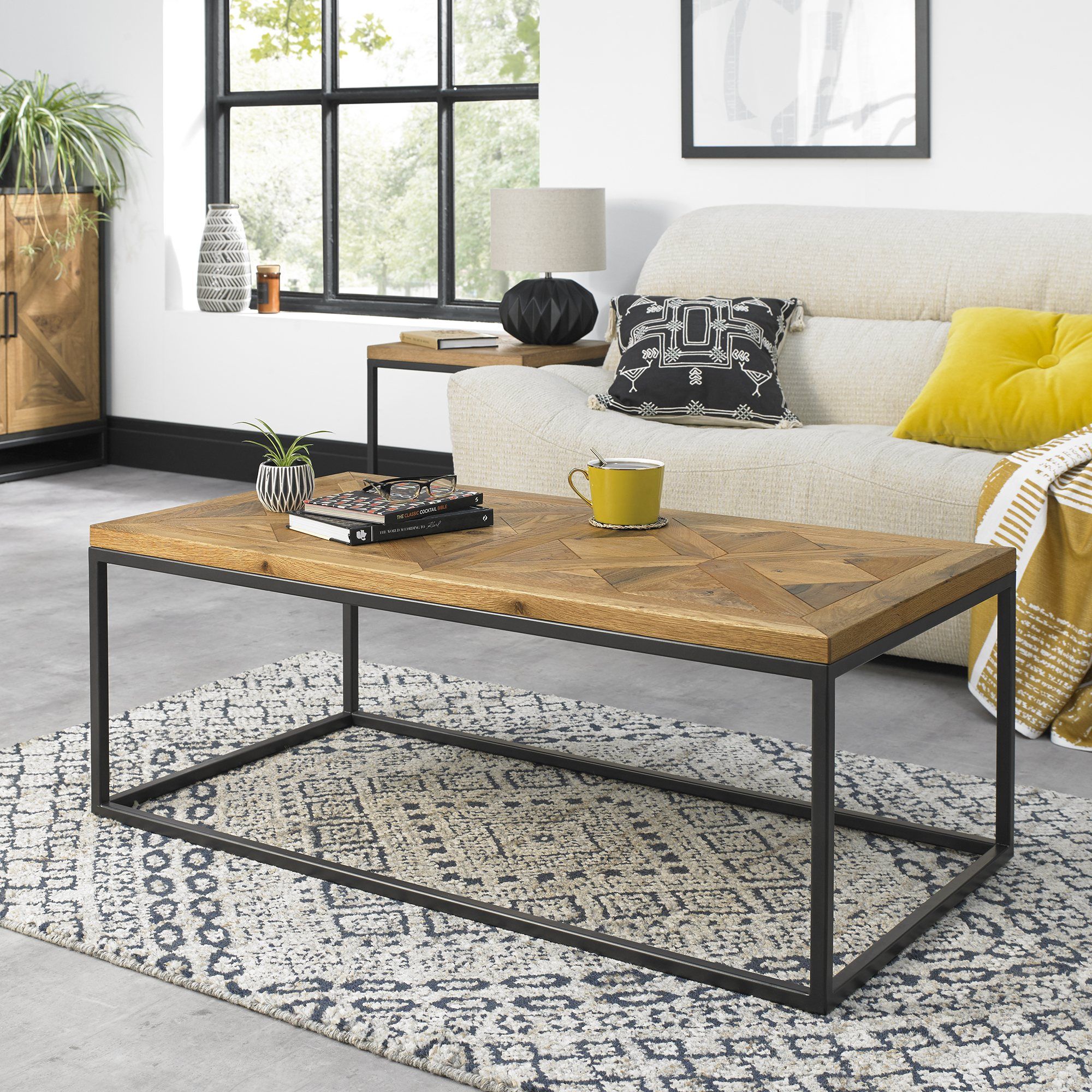 Indus Rustic Oak Coffee Table | Living Room Furniture – Bentley Designs Within Rustic Wood Coffee Tables (Gallery 15 of 21)