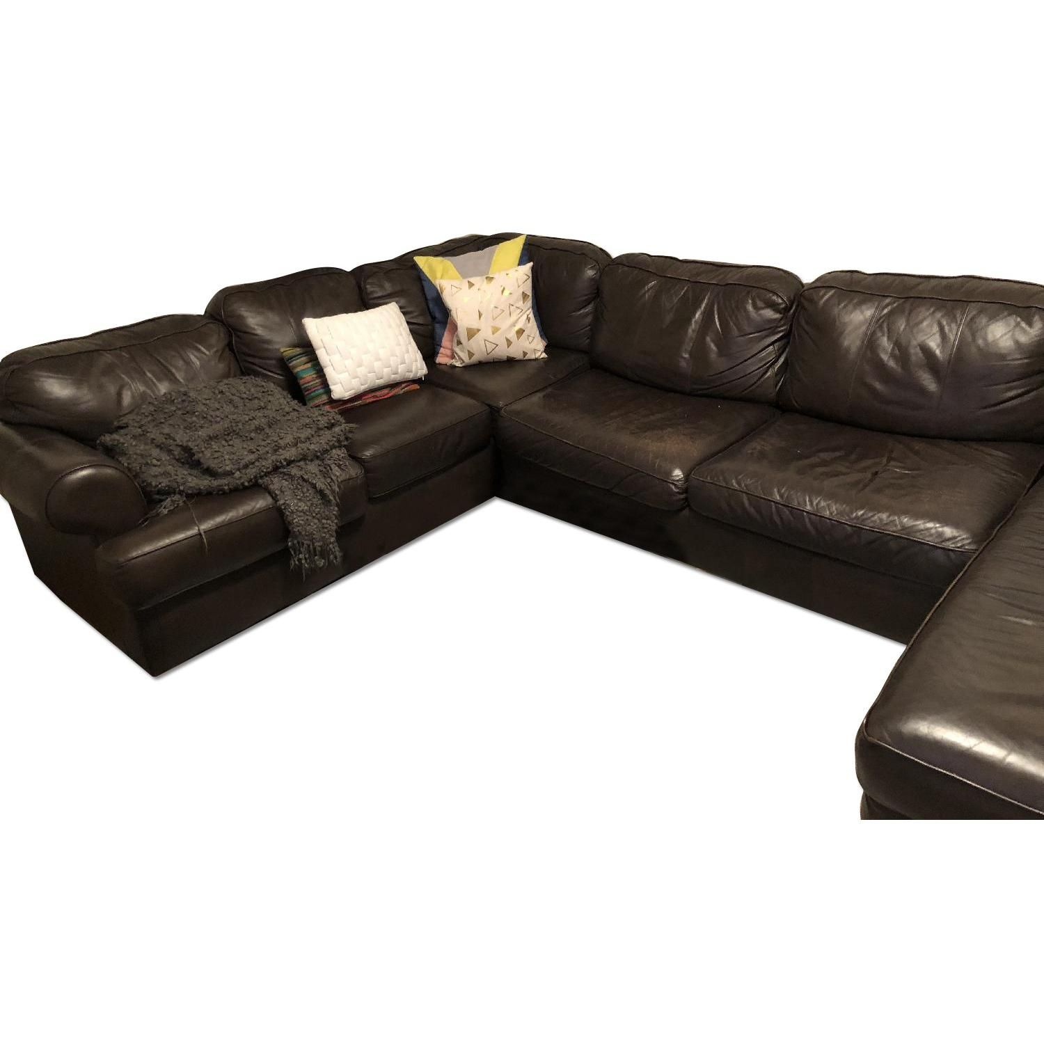Jennifer Convertibles Leather 3 Piece Sleeper Sectional Sofa – Aptdeco Intended For 3 Seat Convertible Sectional Sofas (View 13 of 20)