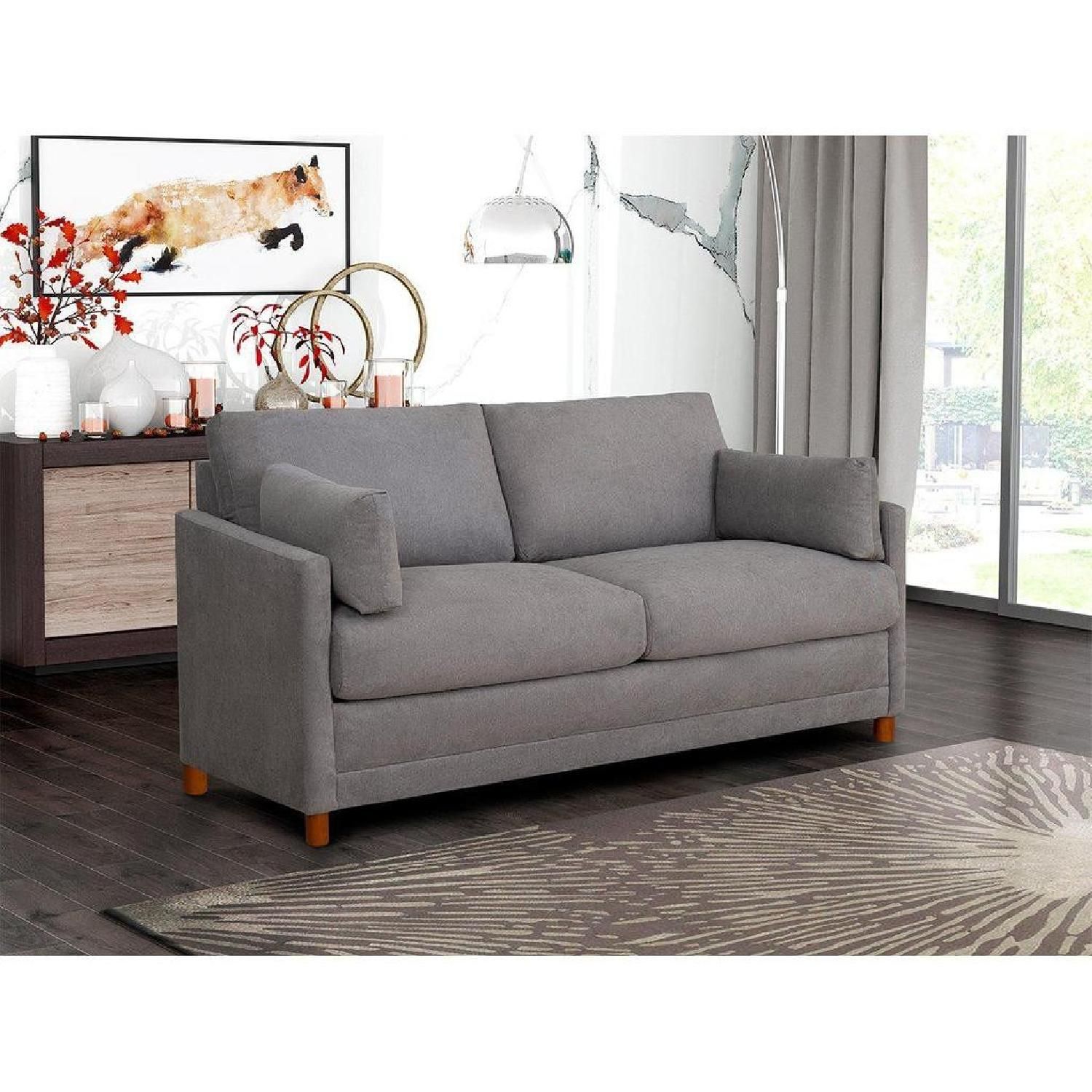 Jennifer Convertibles Modern Full Sleeper Sofa In Grey – Aptdeco In Convertible Gray Loveseat Sleepers (View 7 of 20)