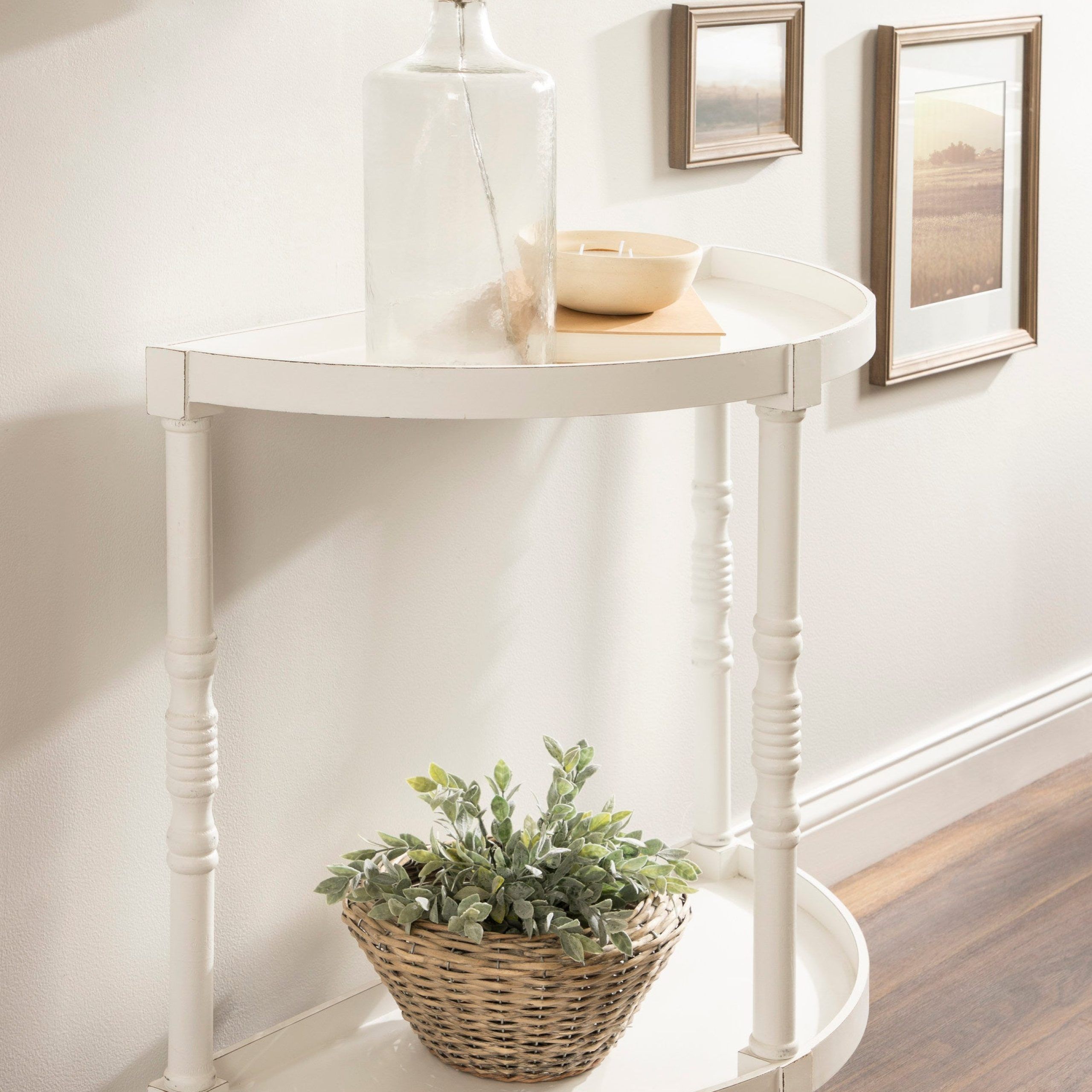 Kate And Laurel Bellport Farmhouse Demilune Console Table, 30 X 14 X 30 With Kate And Laurel Bellport Farmhouse Drink Tables (View 20 of 20)