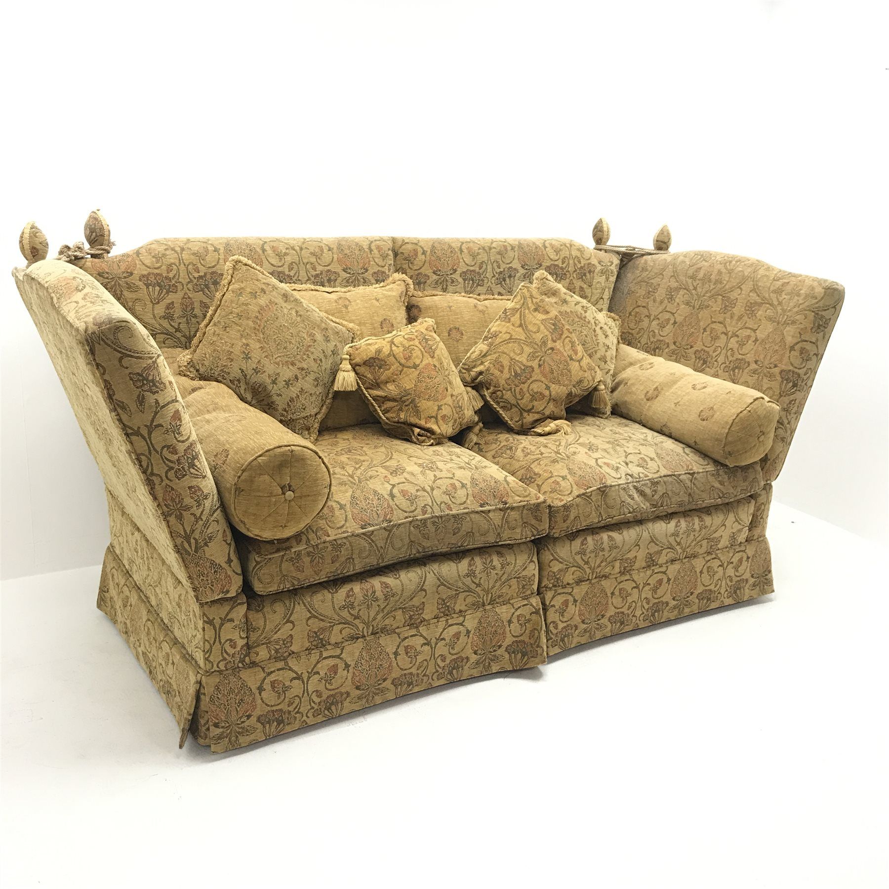 Knowle Style Two Seat Sofa, Upholstered In Traditional Floral Patterned Regarding Sofas In Pattern (View 7 of 20)
