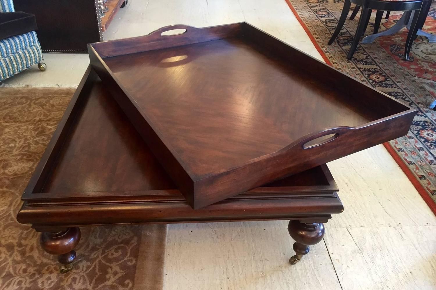 Large Handsome Butler's Tray Coffee Table At 1stdibs With Coffee Tables With Trays (Gallery 14 of 20)