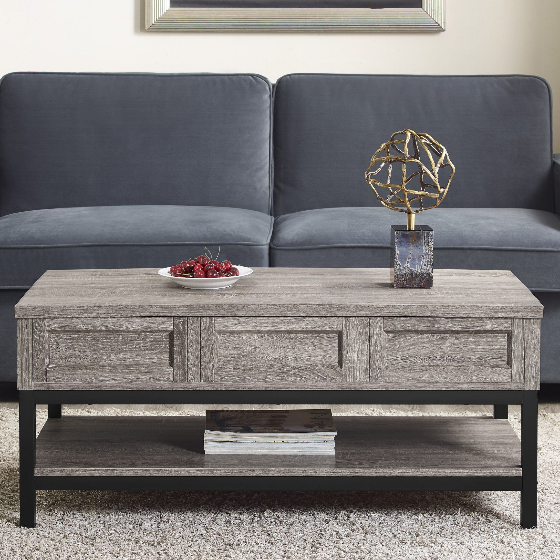 Laurel Foundry Modern Farmhouse Omar Coffee Table With Lift Top Throughout Modern Farmhouse Coffee Tables (View 12 of 20)