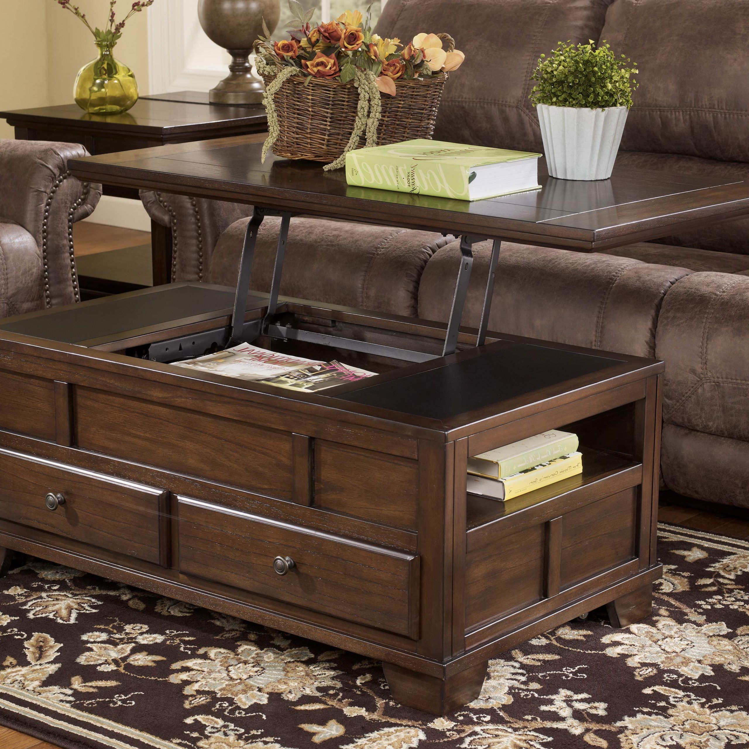 Lift Top Coffee Tables With Storage Intended For Lift Top Coffee Tables With Storage Drawers (Gallery 1 of 20)