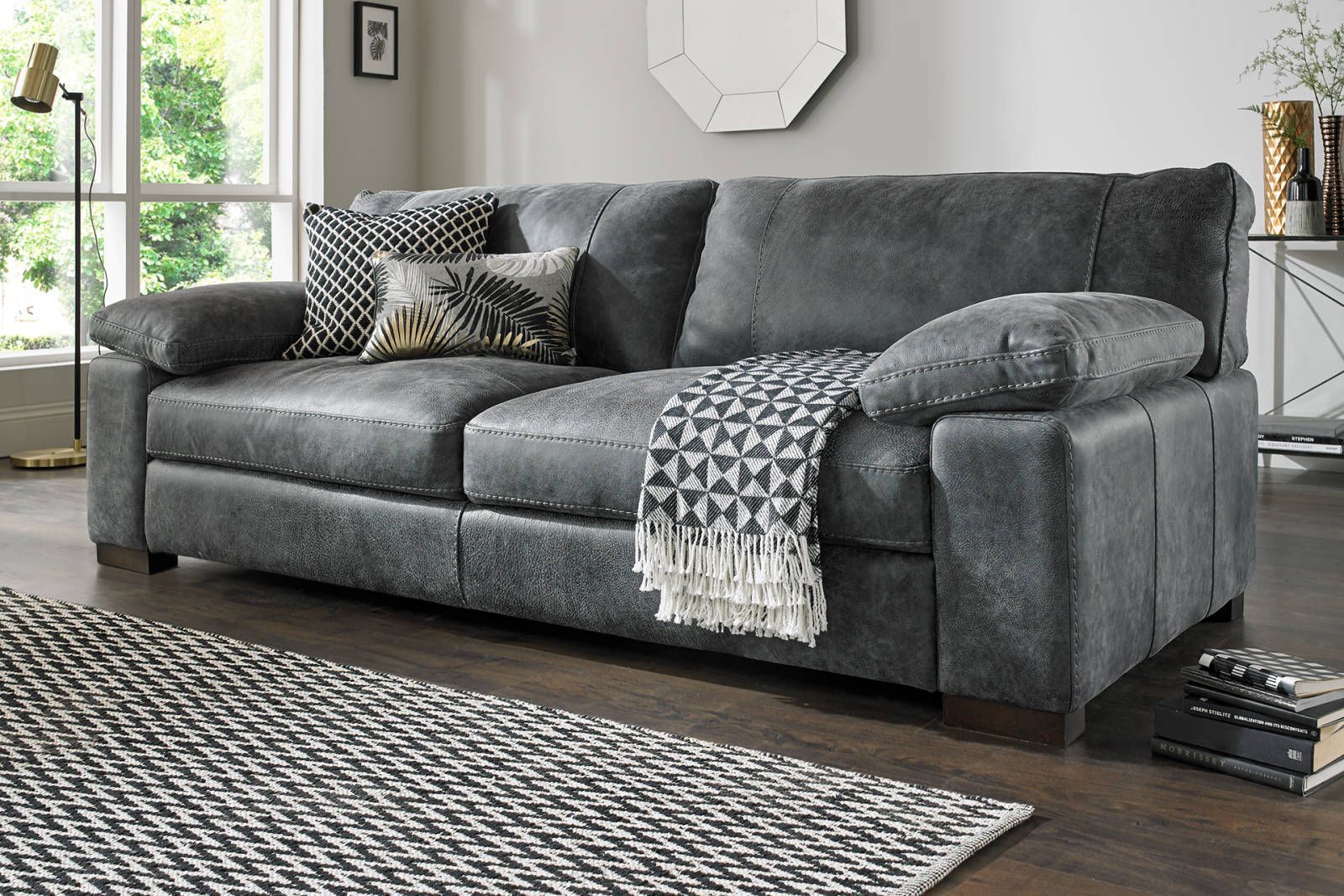Linara | Sofology | Grey Leather Sofa Living Room, Grey Sofa Living Within Sofas In Dark Grey (Gallery 15 of 20)