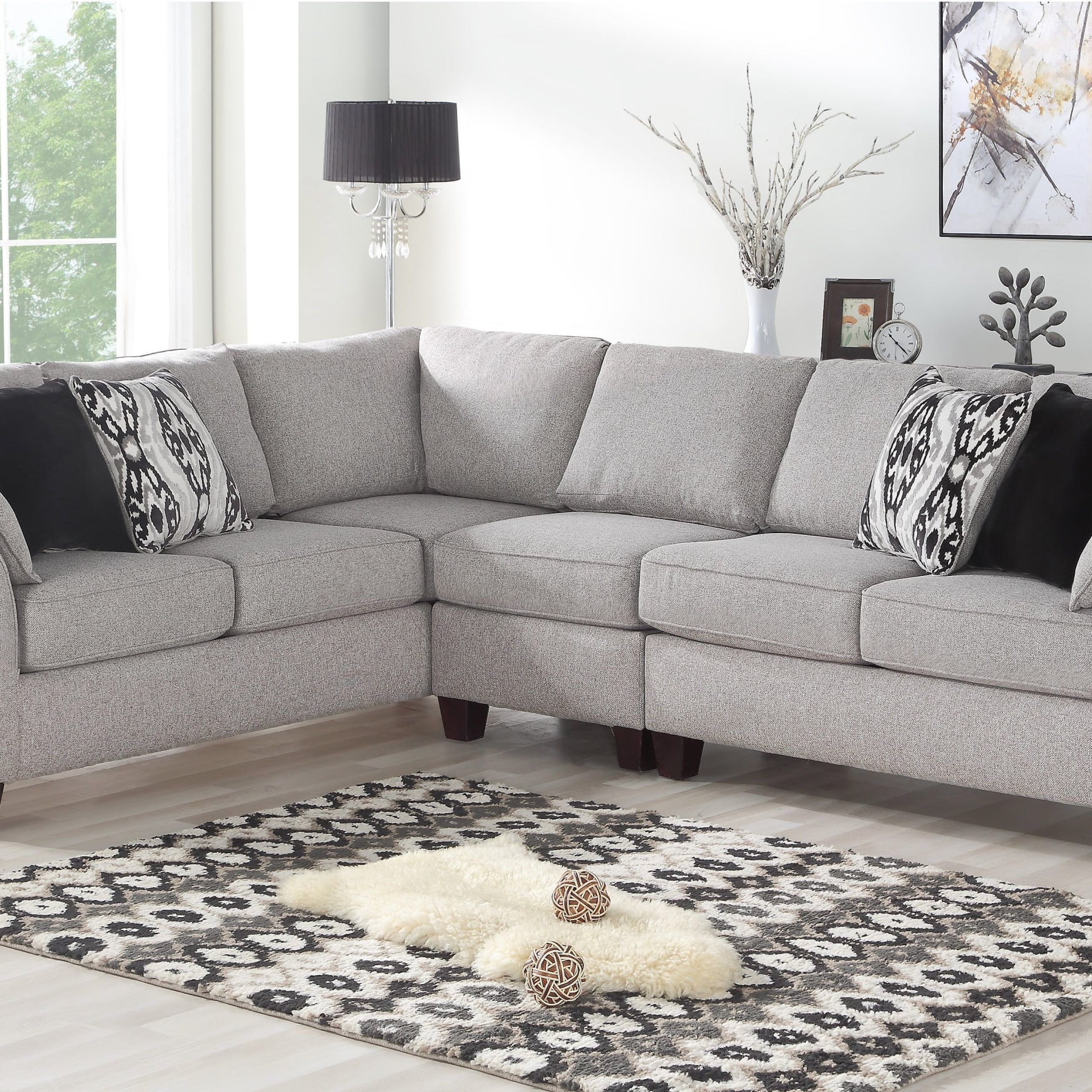 Living Room Furniture Beautiful Look Family Seating 3pc Sectional Sofa For Sofas For Living Rooms (Gallery 12 of 20)