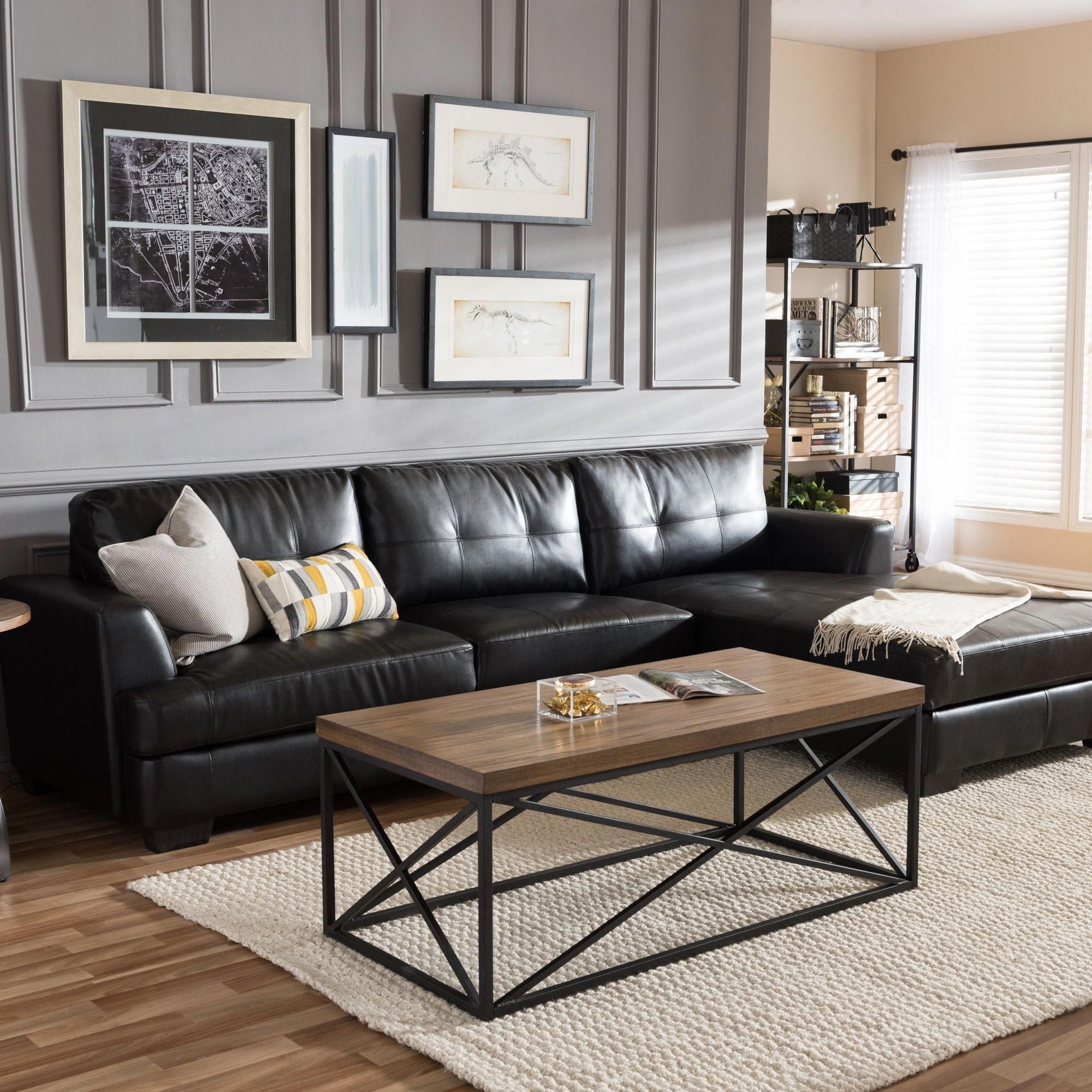 Loading | Leather Couches Living Room, Black Leather Couch Living With Right Facing Black Sofas (Gallery 17 of 20)