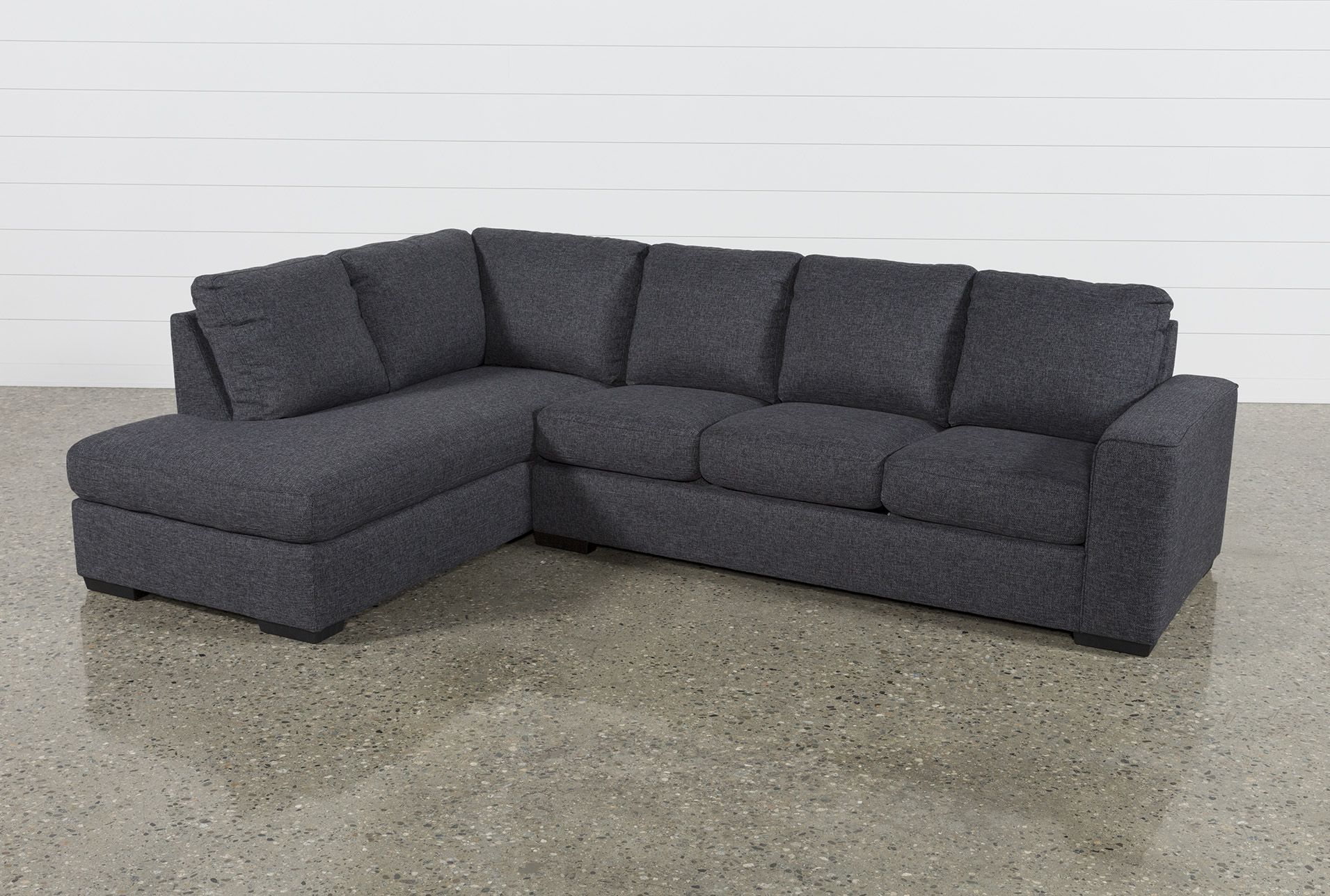 Lucy Dark Grey 2 Piece Sectional Sofa With Left Arm Facing Chaise Pertaining To Dark Gray Sectional Sofas (View 15 of 20)