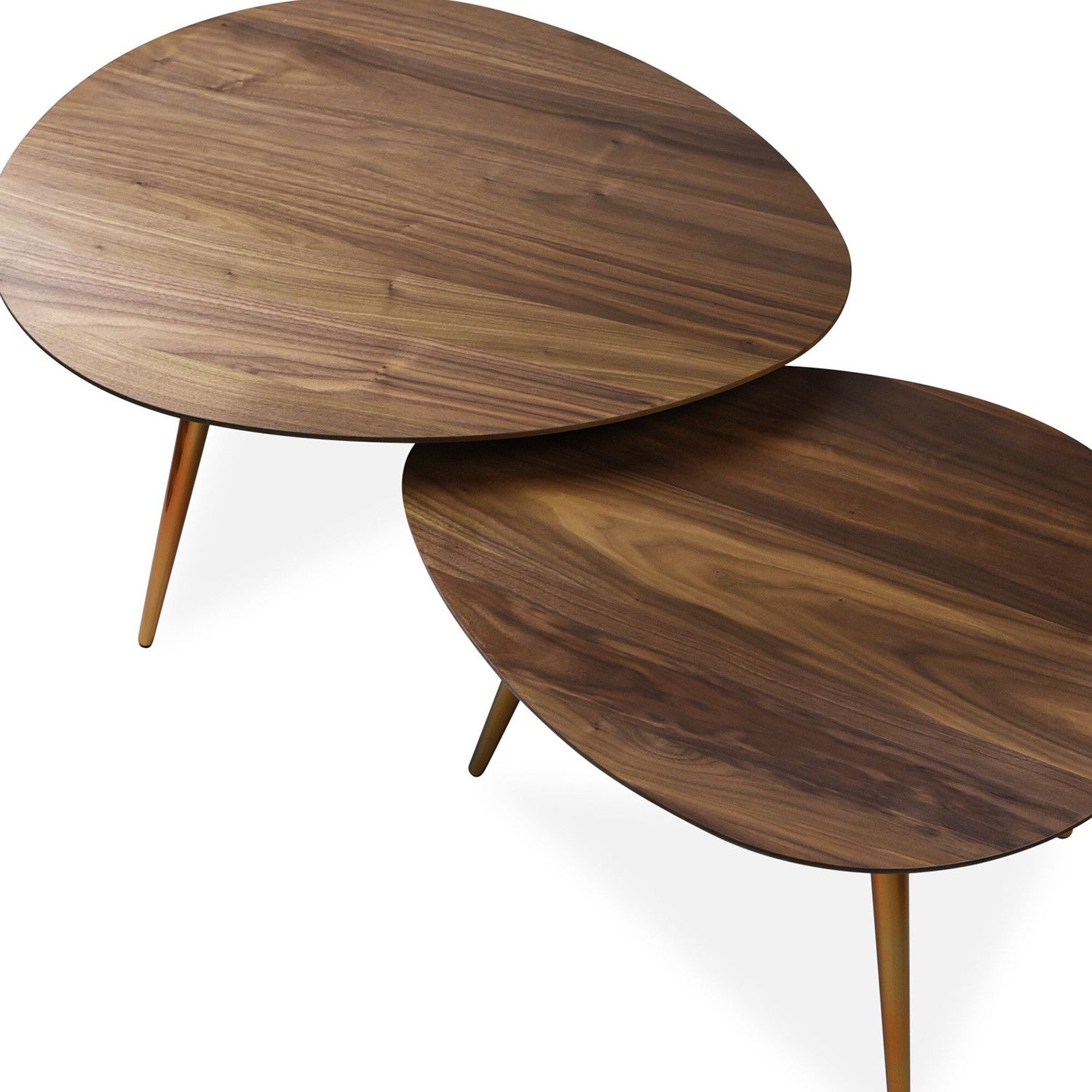 Maddox Mid Century Modern Nesting Coffee Table Set – Edloe Finch Pertaining To Wooden Mid Century Coffee Tables (Gallery 12 of 20)