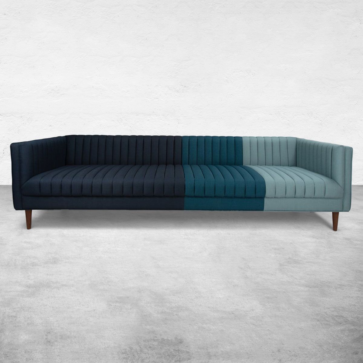 Manhattan Sofa – Blue Ombre Sofa – Linen Upholstery – Modshop Pertaining To Modern Blue Linen Sofas (View 11 of 20)