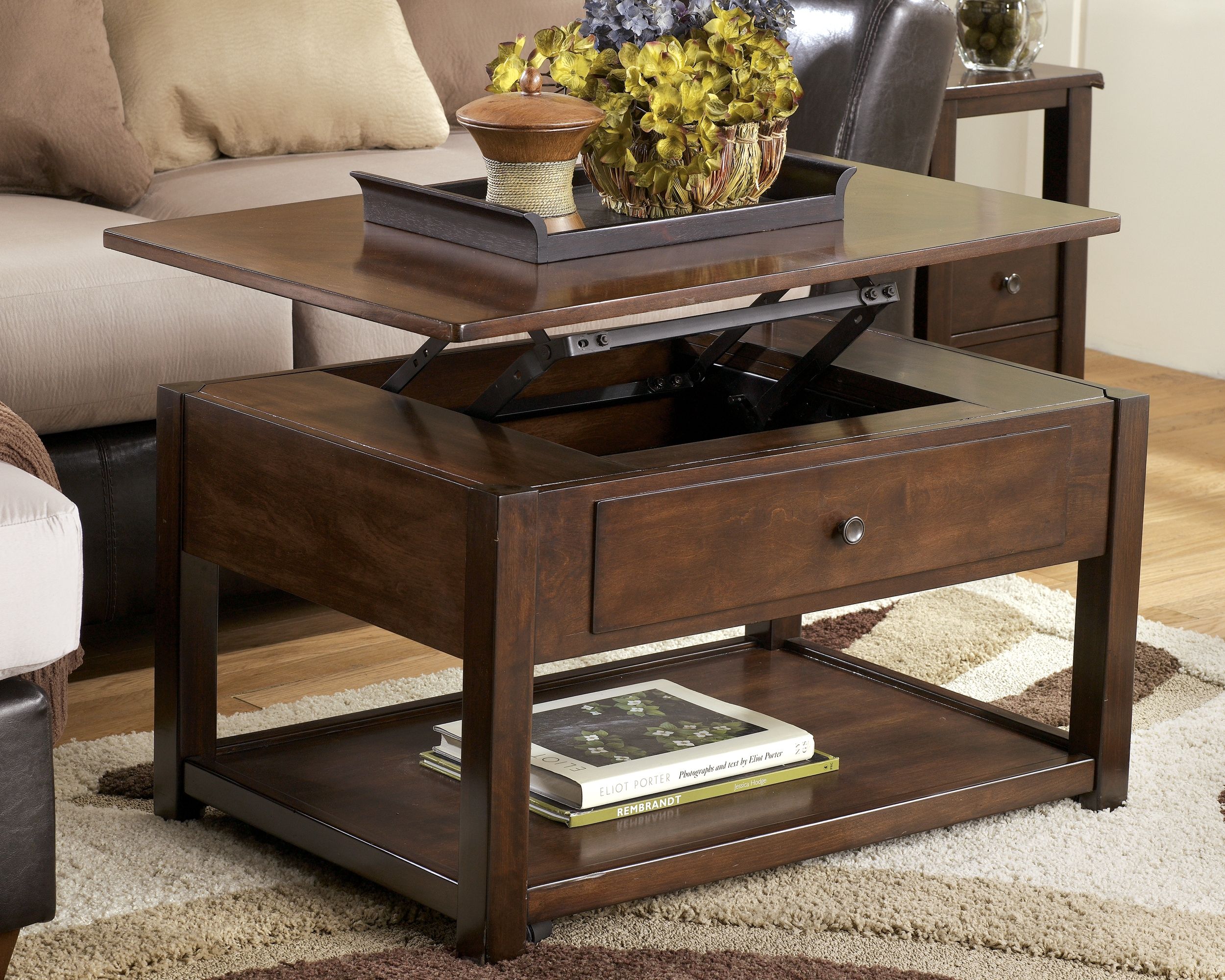Marion Coffee Table With Lift Top T477 9signature Designashley In High Gloss Lift Top Coffee Tables (View 4 of 21)