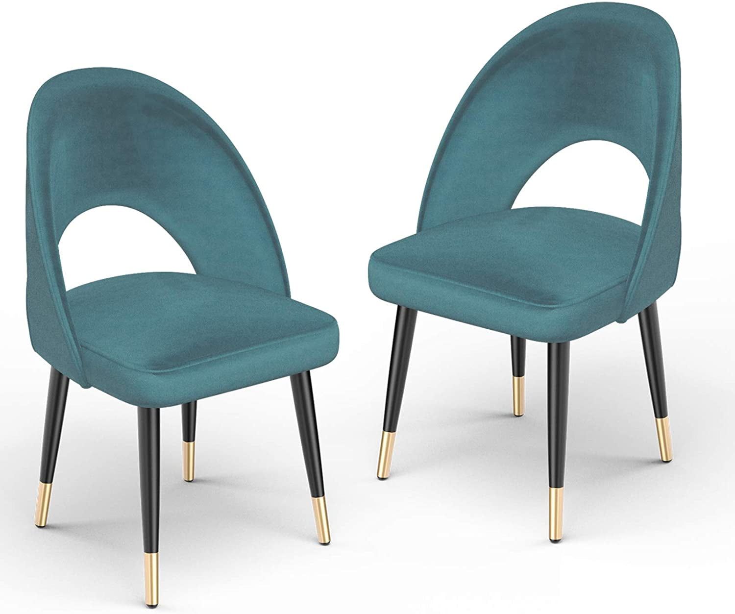 Mecor Modern Velvet Dining Chairs Set Of 2, Velvet Upholstered Side Pertaining To Modern Velvet Upholstered Recliner Chairs (View 8 of 20)
