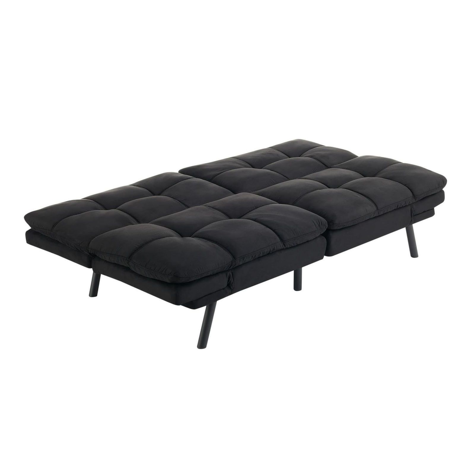 Featured Photo of 20 Photos Black Faux Suede Memory Foam Sofas