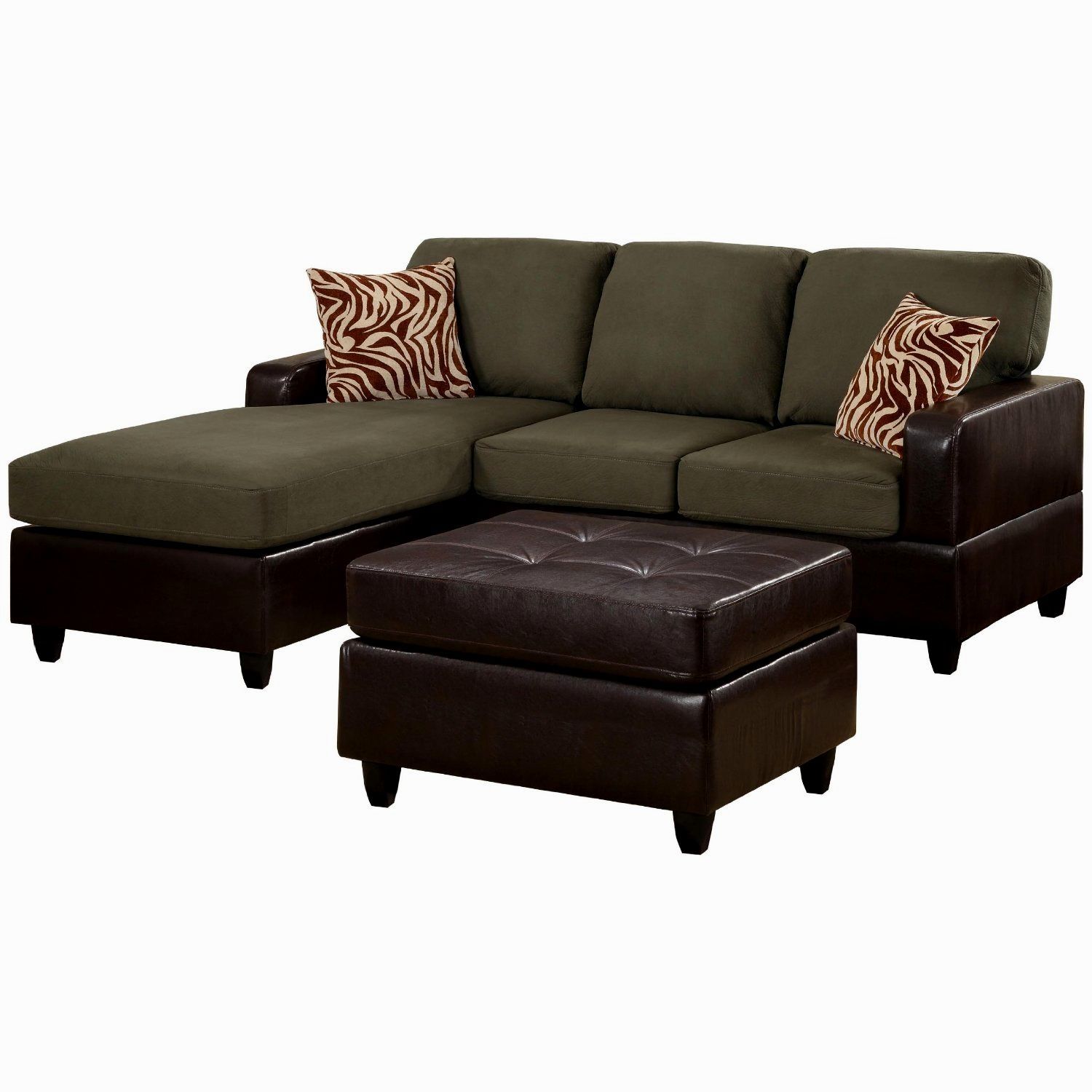 Microfiber Sectional Sofa With Ottoman – Ideas On Foter With Regard To Microfiber Sectional Corner Sofas (View 17 of 20)