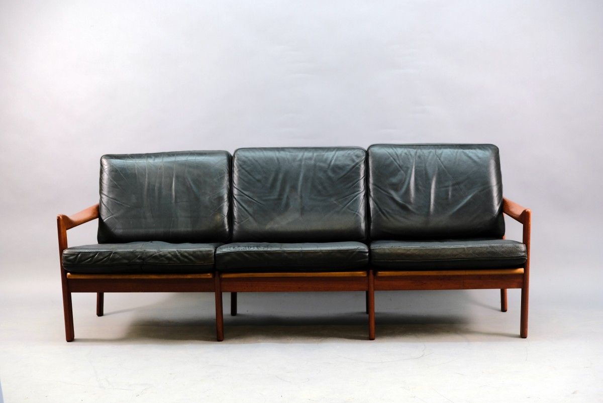Mid Century 3 Seater Sofaillum Wikkelsø For Niels Eilersen, 1960s Throughout Mid Century 3 Seat Couches (Gallery 14 of 20)