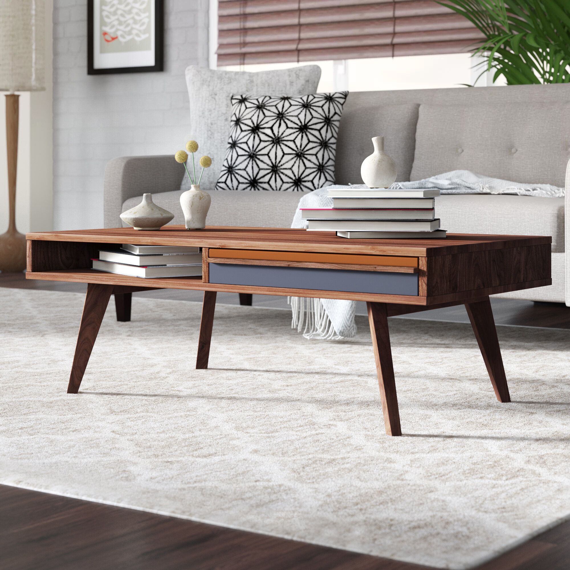Mid Century Modern Coffee Table – Ideas On Foter With Modern Wooden X Design Coffee Tables (Gallery 14 of 20)