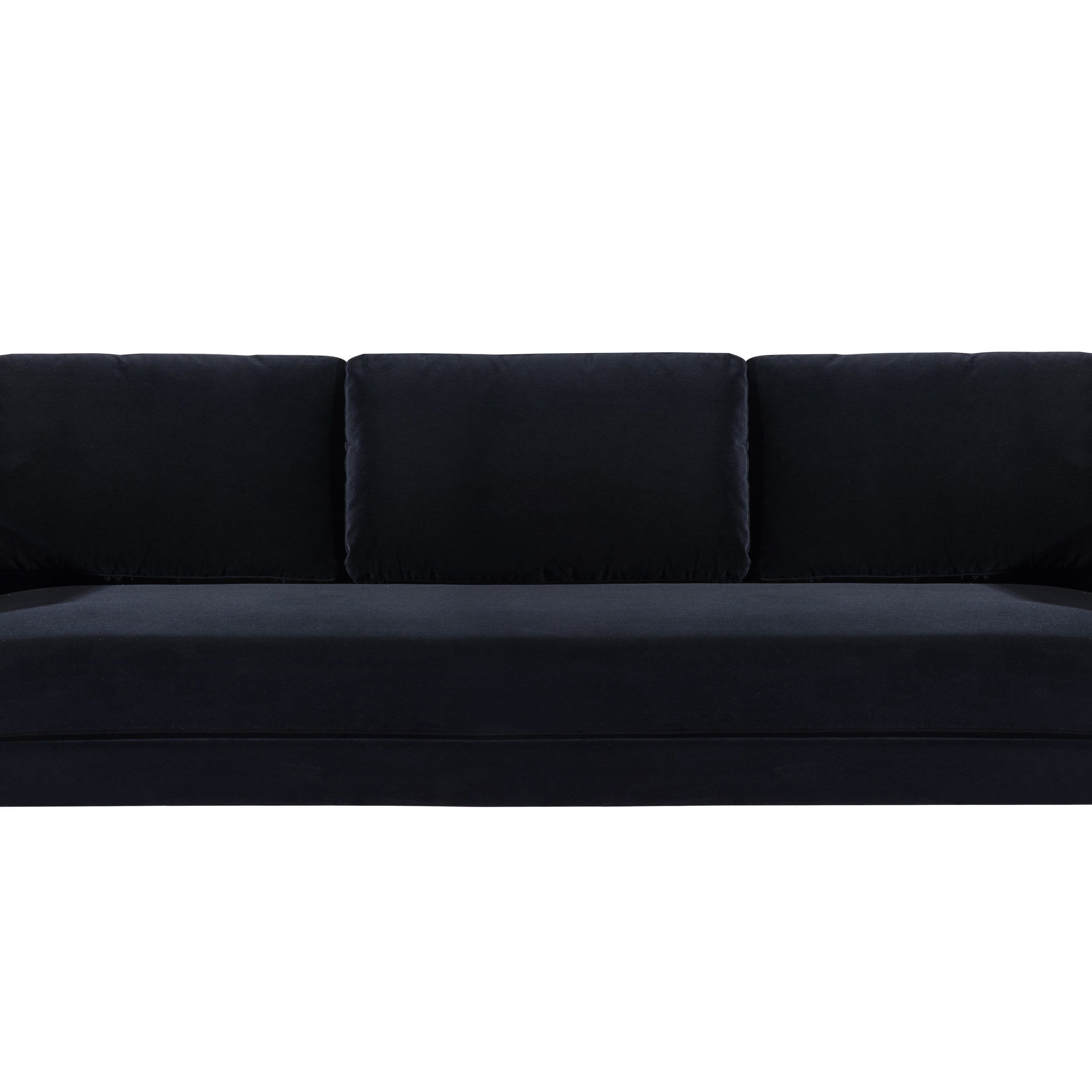 Milan Black Velvet Sofa – Tov Furniture Regarding Black Velvet Sofas (View 20 of 20)