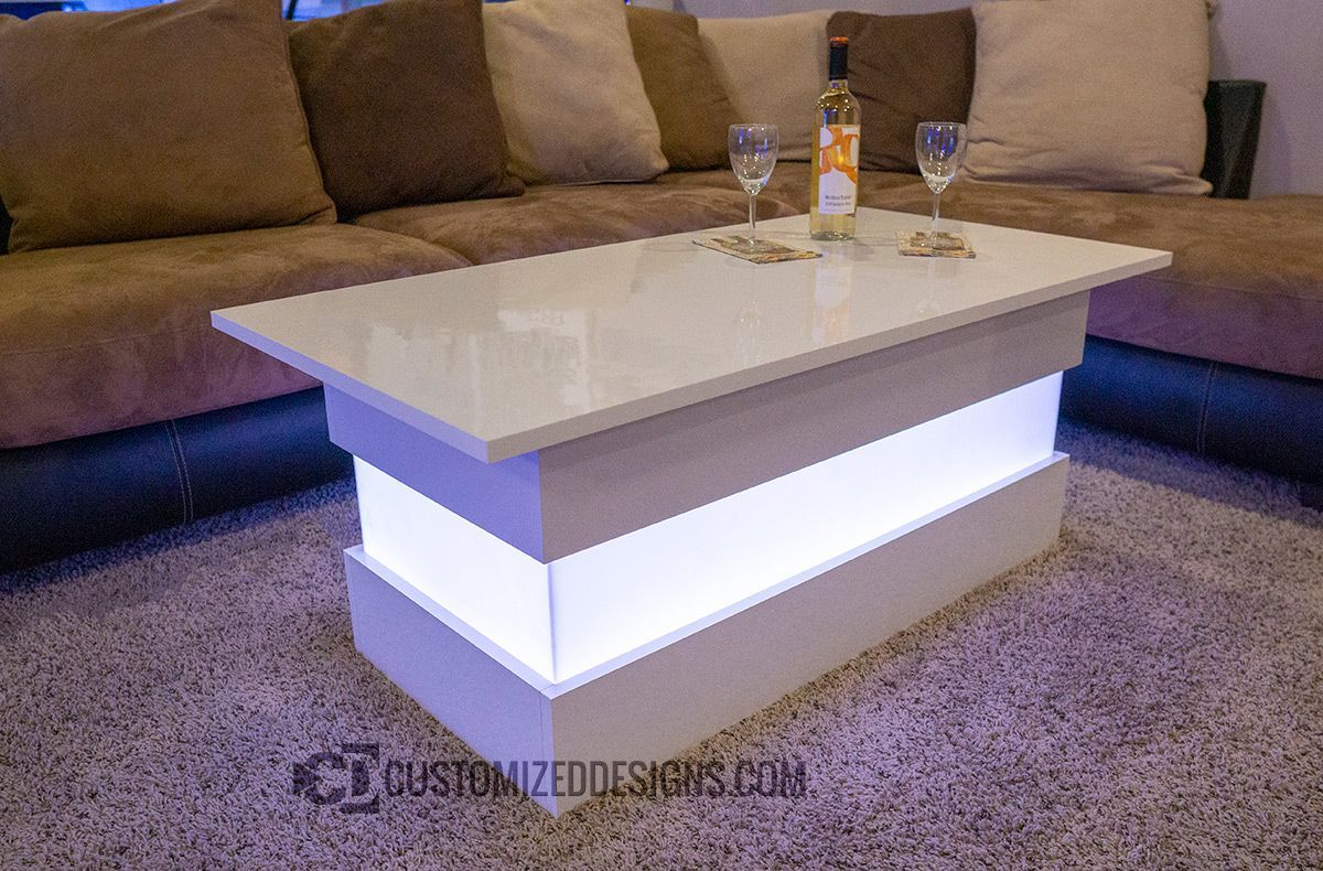 Mirage Led Lighted Coffee Table – Perfect For Lounges And Nightclubs For Coffee Tables With Led Lights (Gallery 19 of 20)