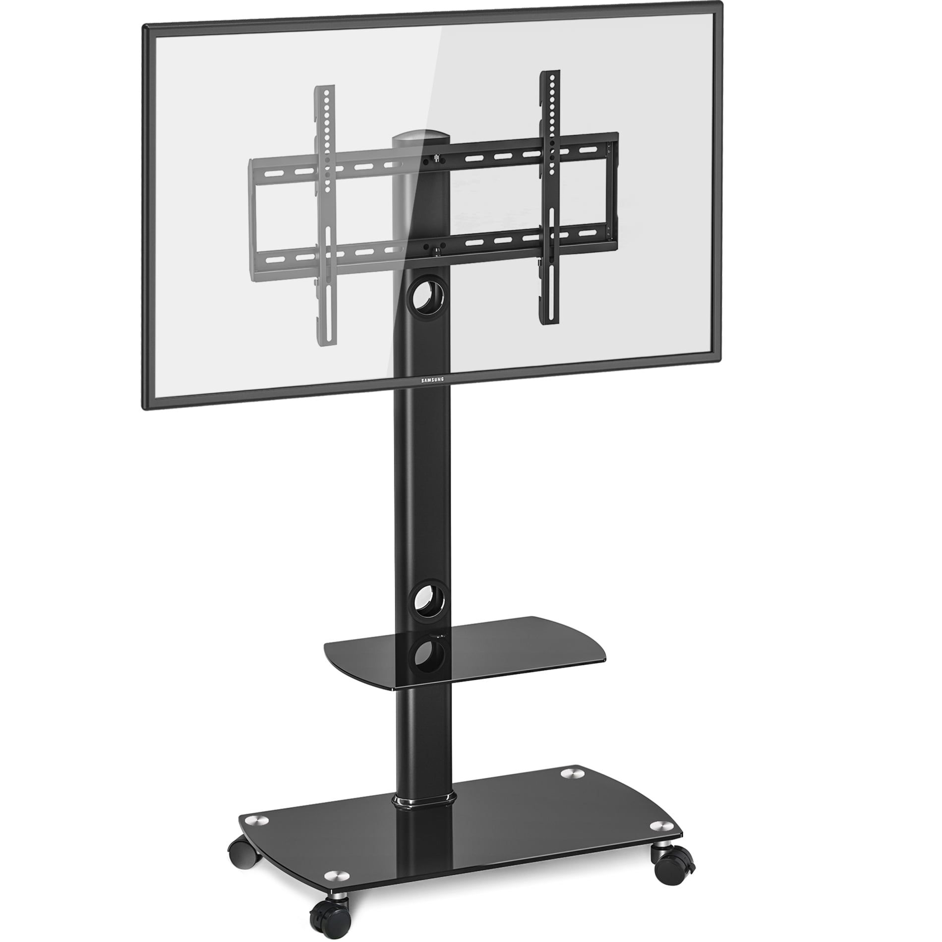 Mobile Floor Tv Stand Trolley Cart With Mount Display For 32 To 65 Inch Regarding Mobile Tilt Rolling Tv Stands (View 16 of 20)