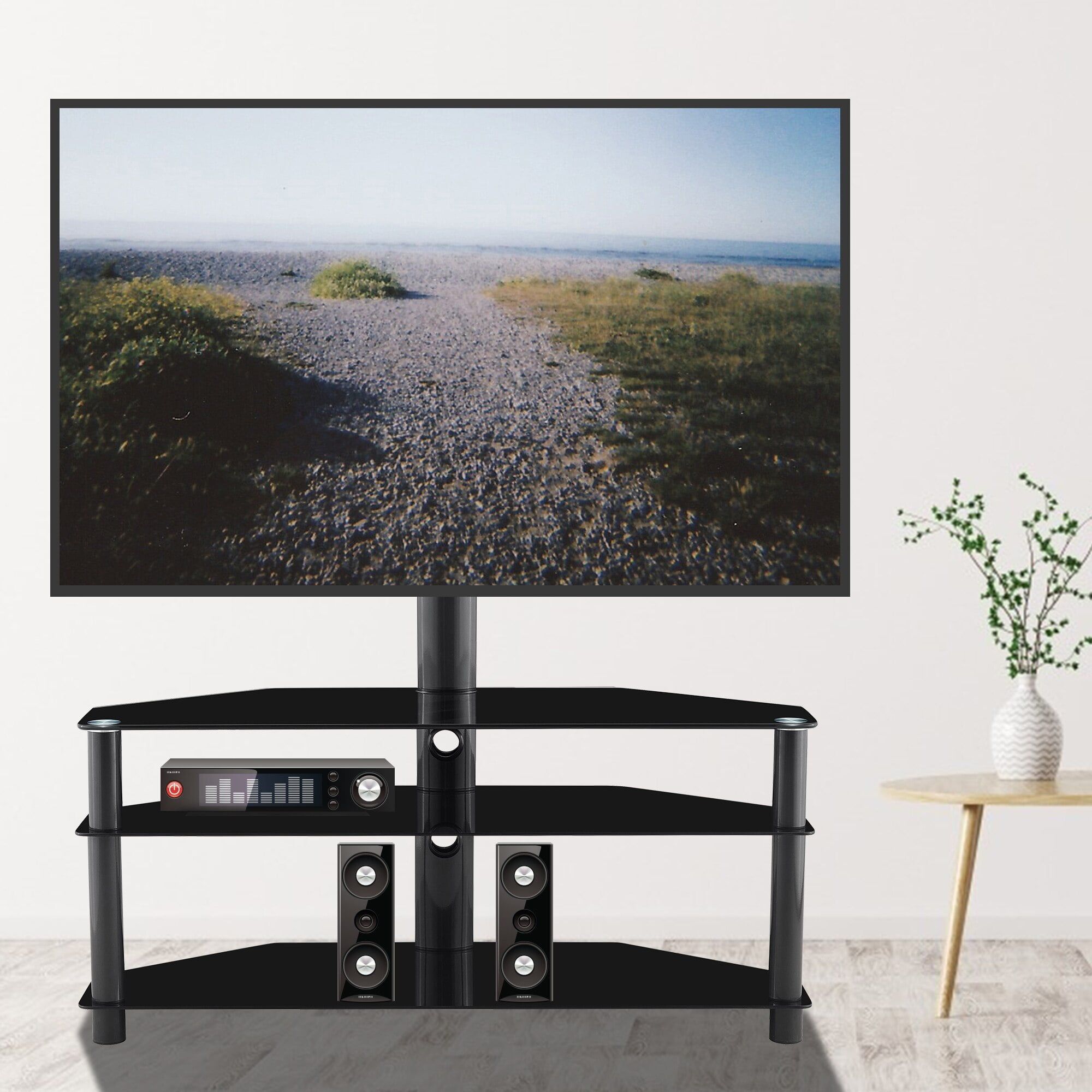 Mobile Tv Stand, Floor Tv Stand,vinsic Tv Mount With Mount For 32 In Universal Floor Tv Stands (View 19 of 20)