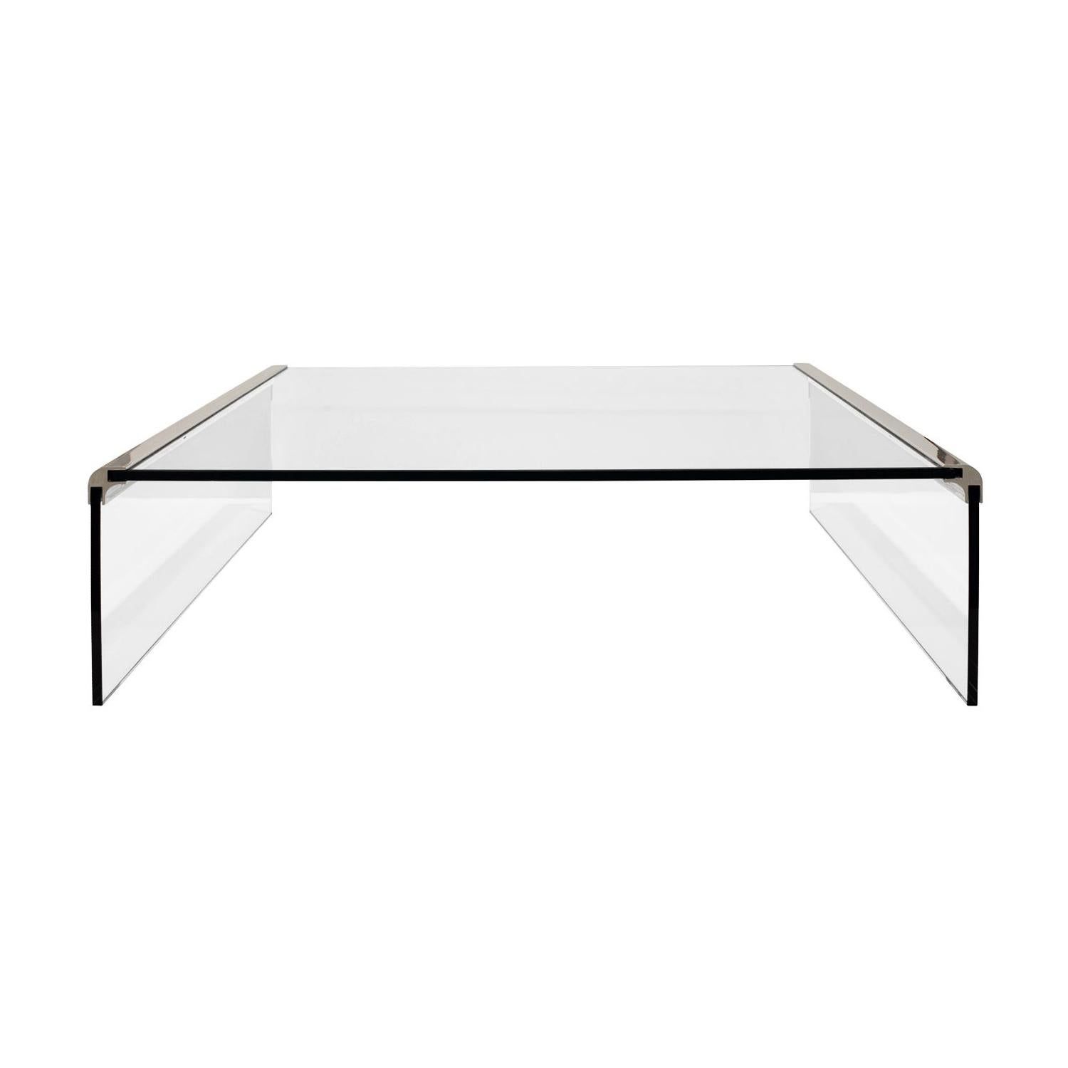 Modern Bent Glass Waterfall Coffee Table At 1stdibs Pertaining To Waterproof Coffee Tables (Gallery 17 of 21)