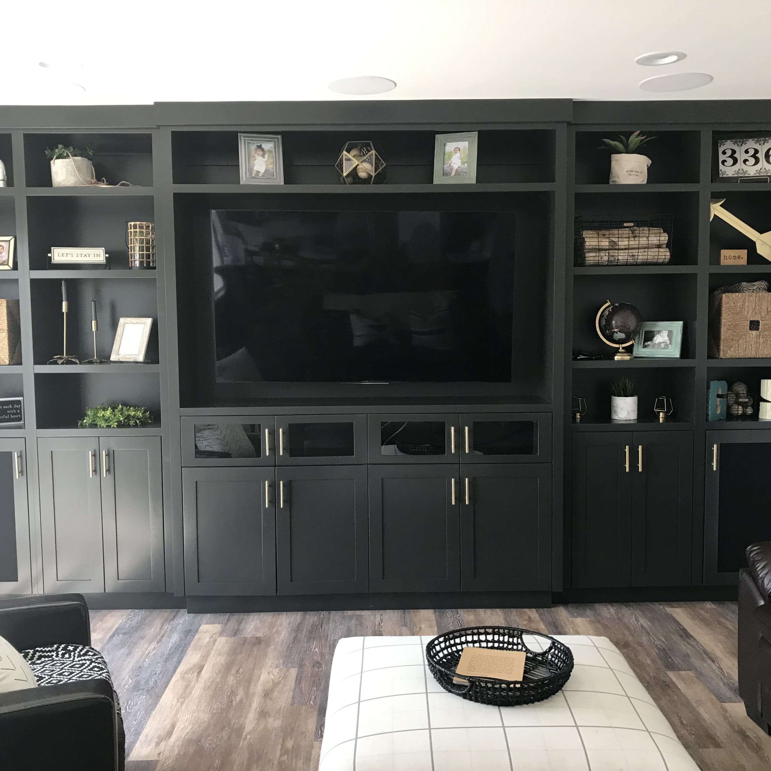 Modern Built Ins | Living Room Entertainment Center, Black Walls Living Within Rgb Entertainment Centers Black (Gallery 19 of 20)